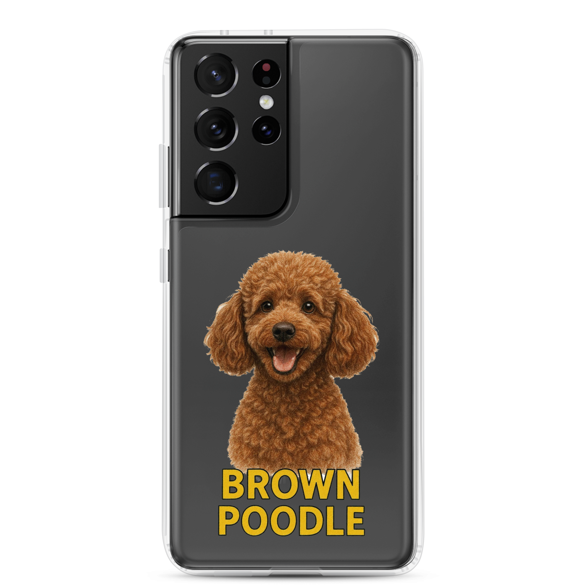 Brown Poodle Clear Case for Samsung