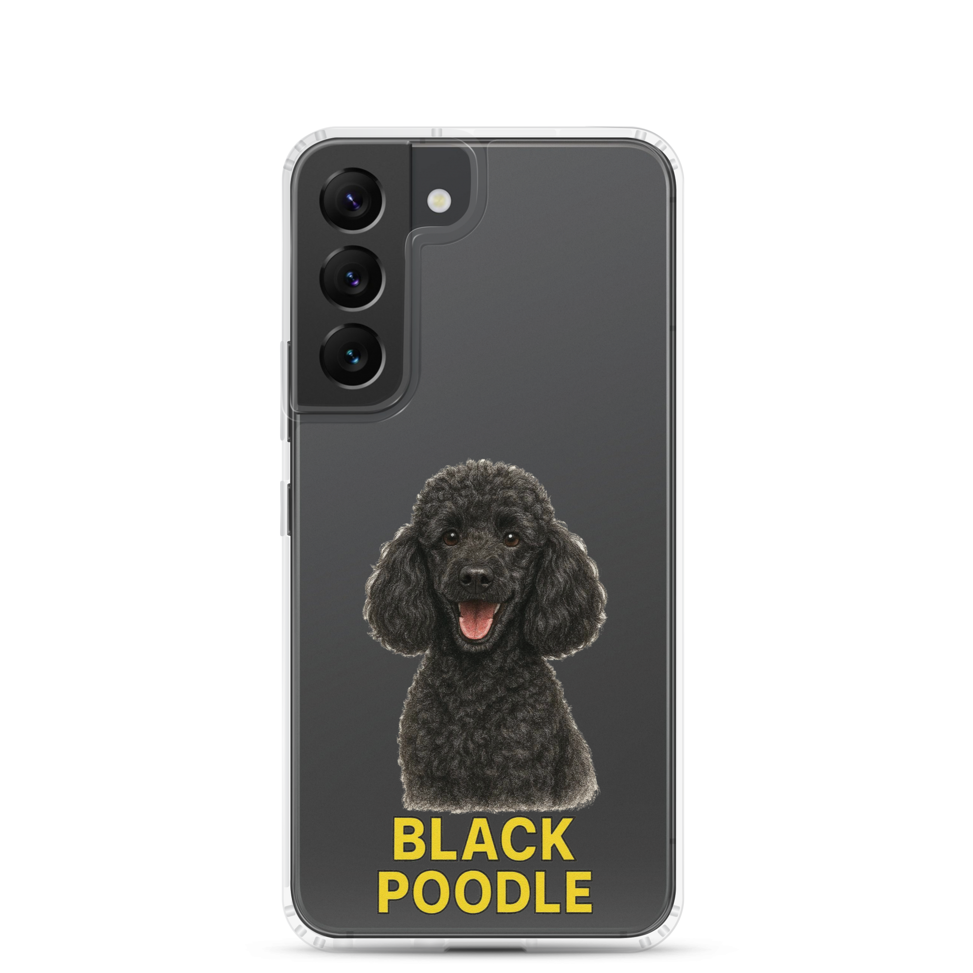 Black Poodle Clear Case for Samsung