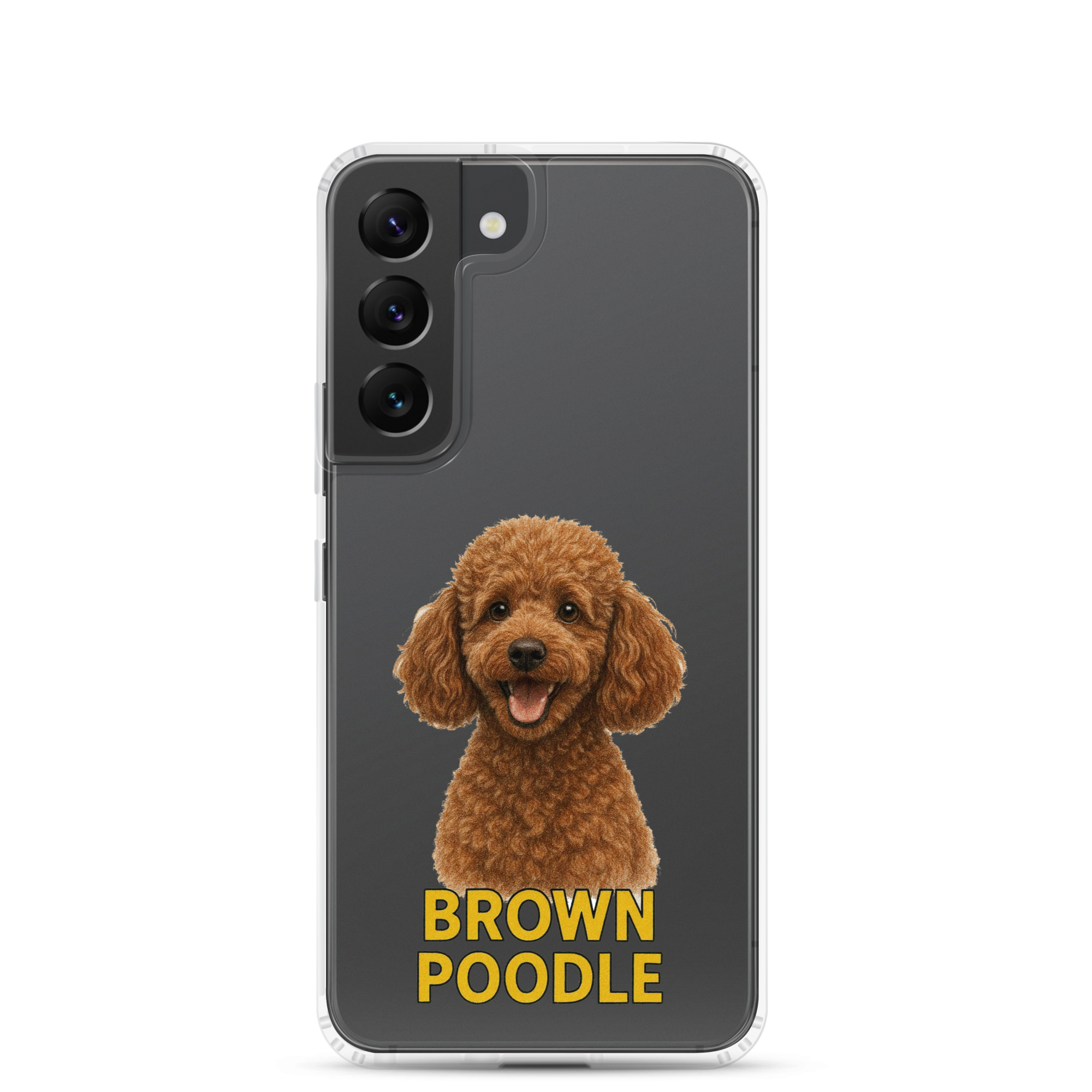 Brown Poodle Clear Case for Samsung