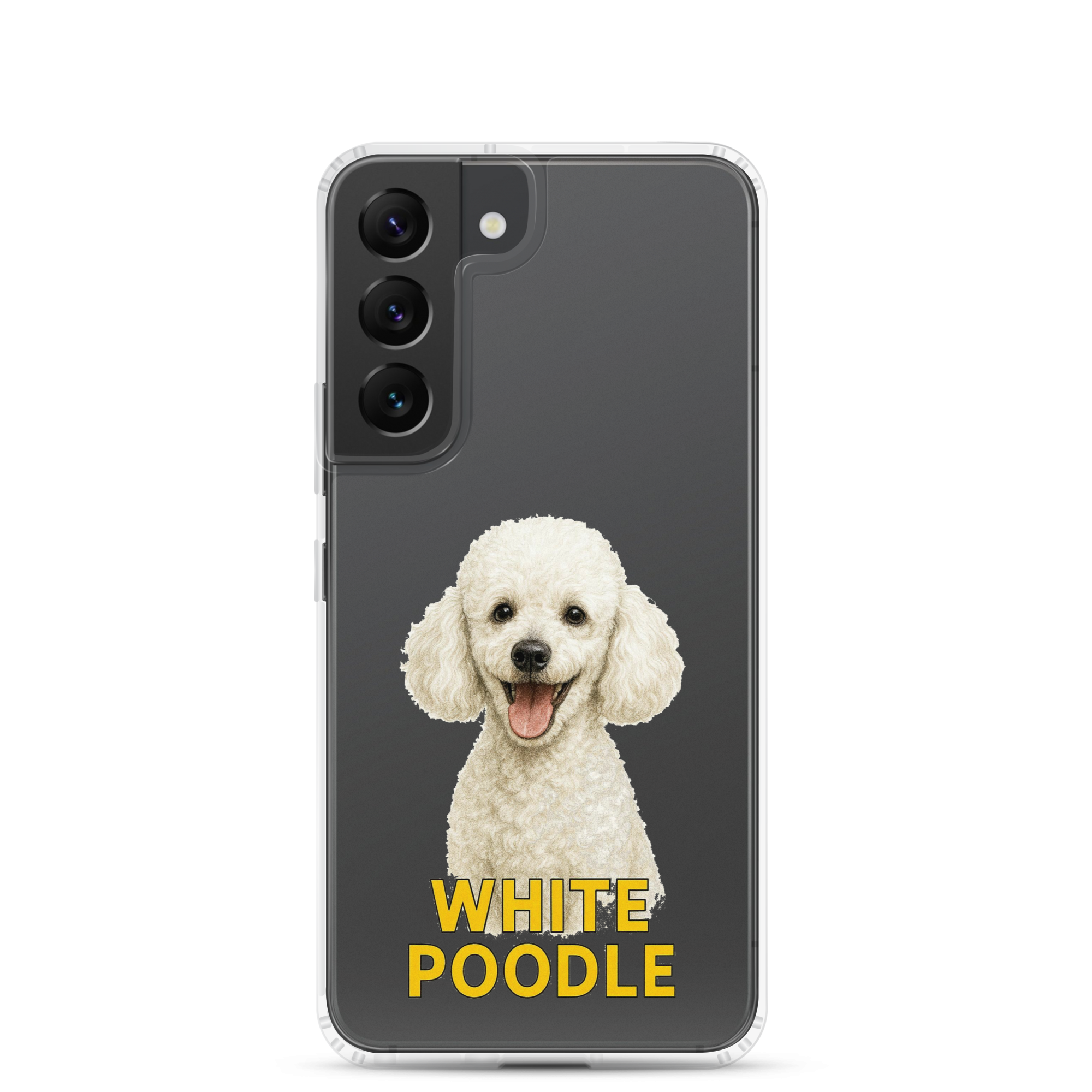 White Poodle Clear Case for Samsung
