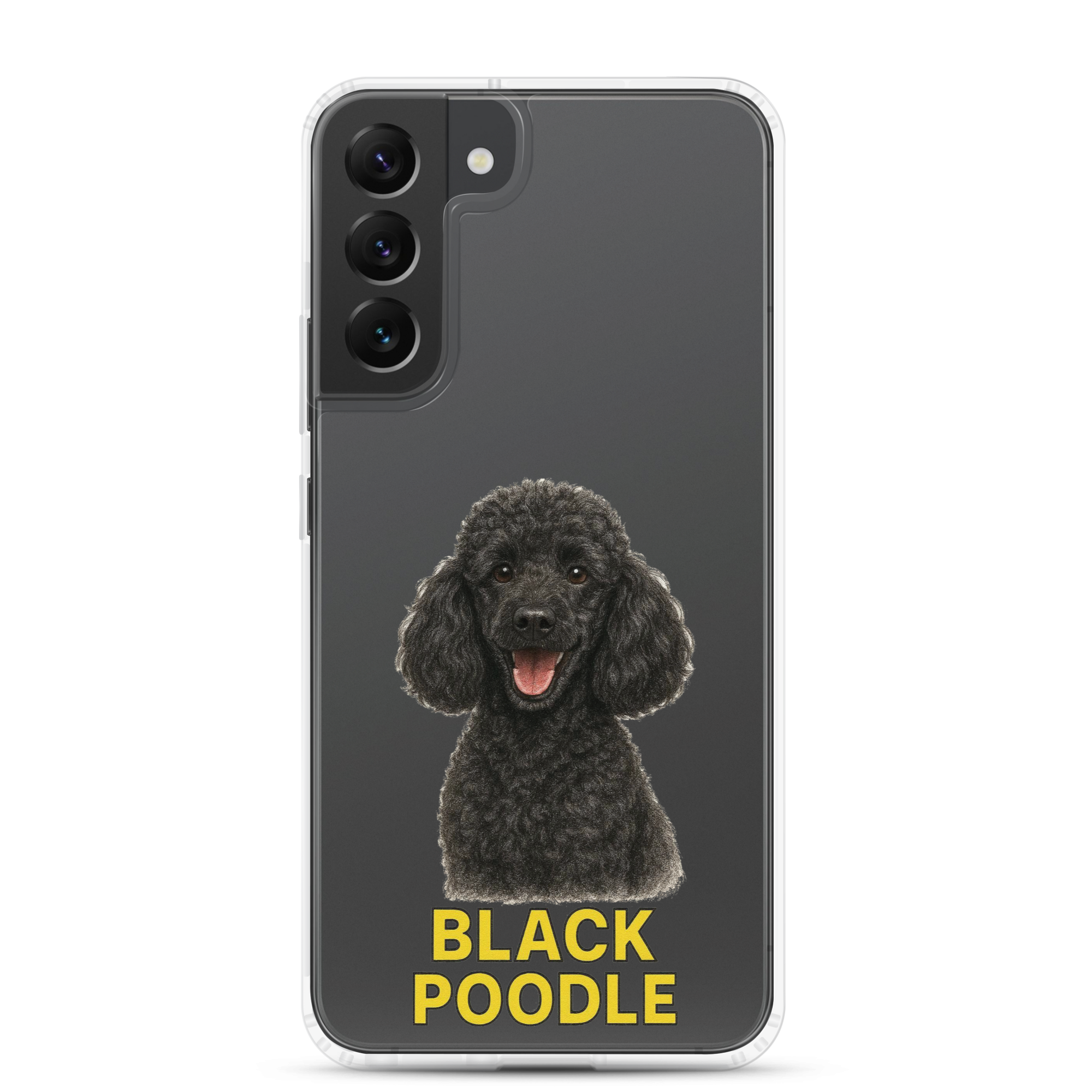 Black Poodle Clear Case for Samsung