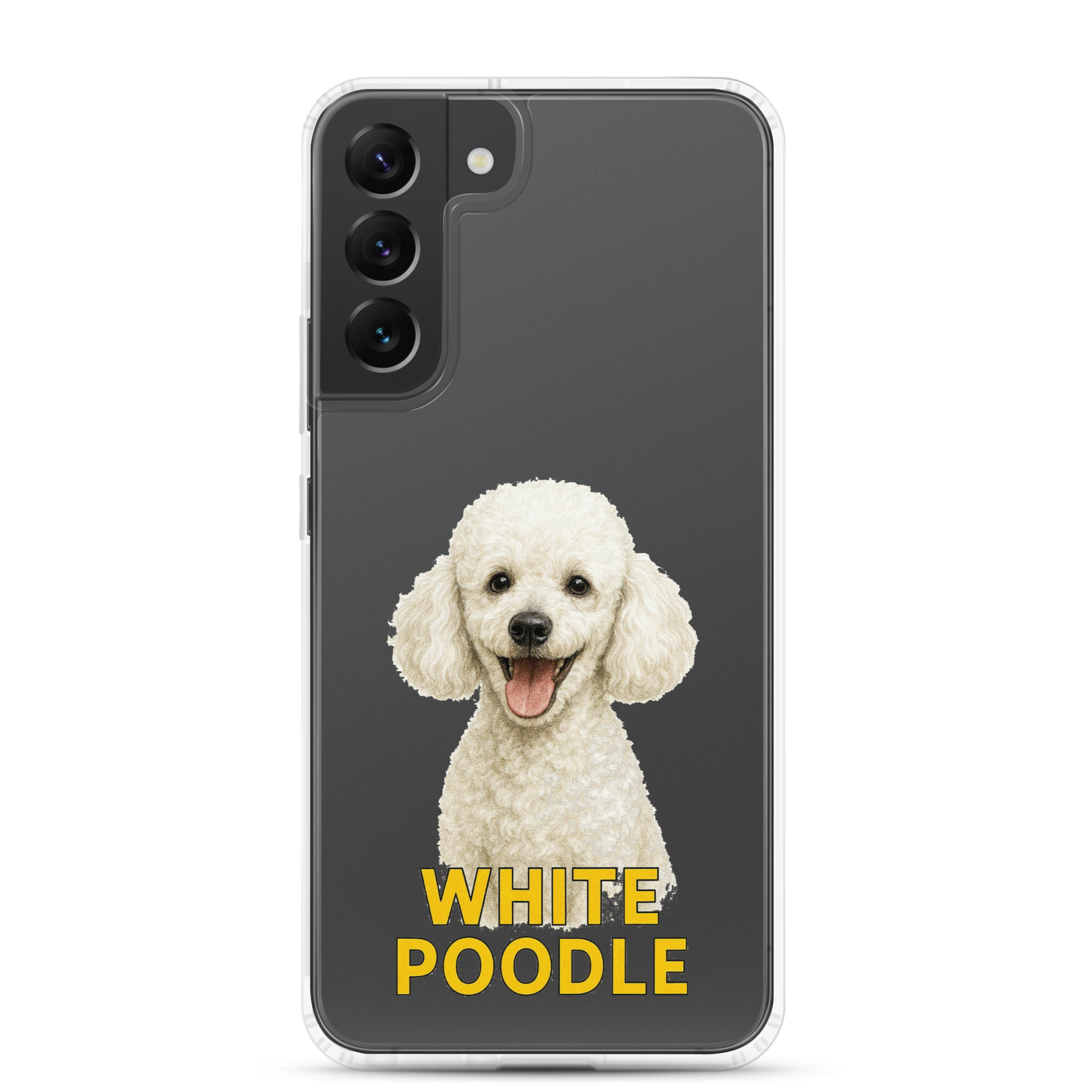 White Poodle Clear Case for Samsung