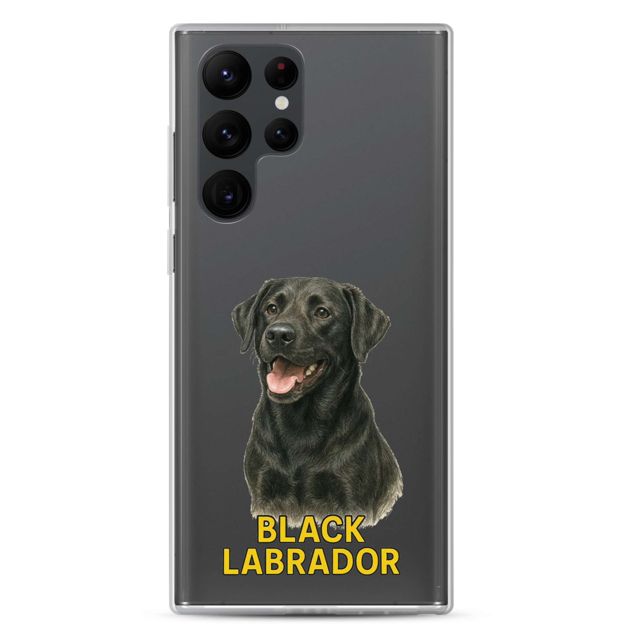 Black Labrador Clear Case for Samsung