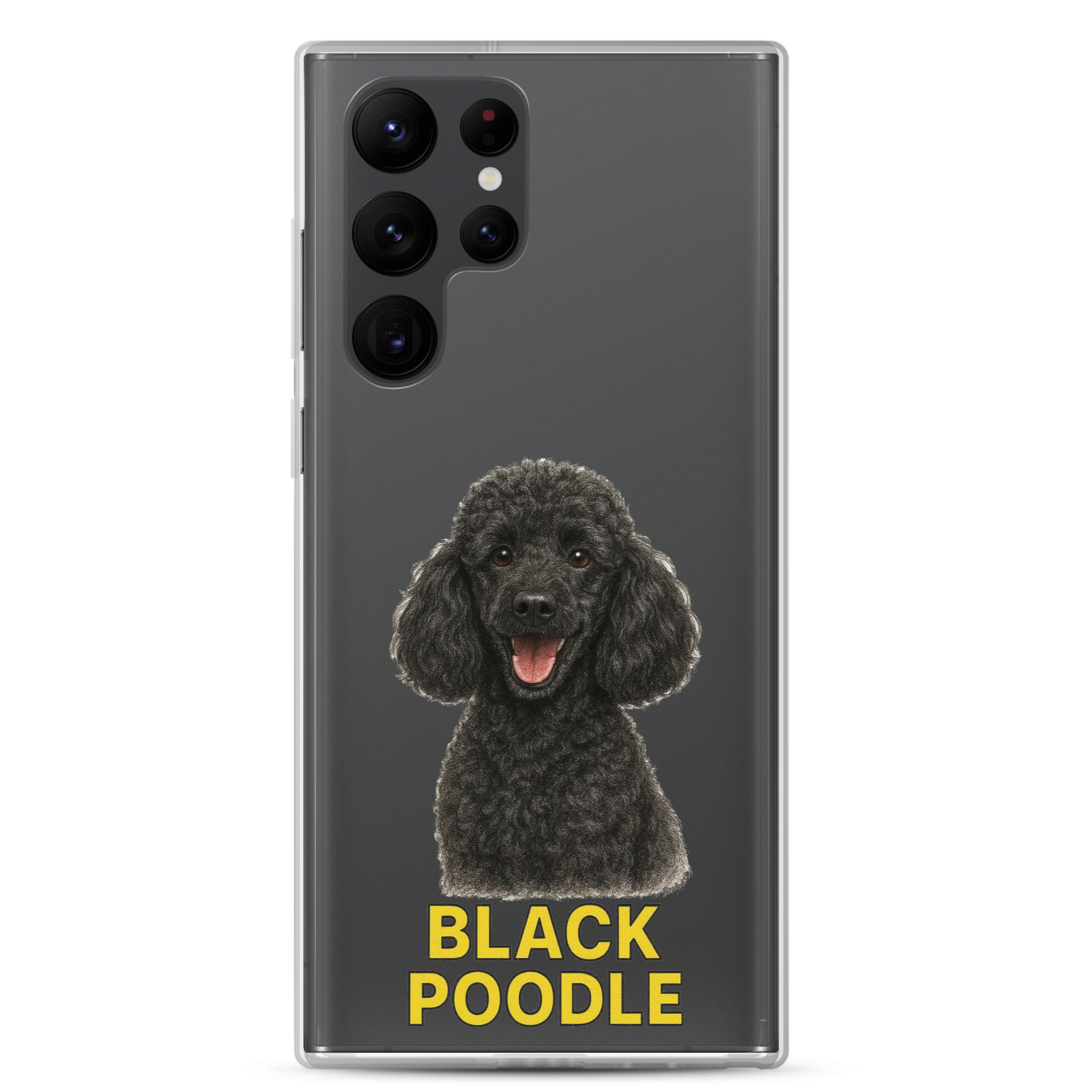 Black Poodle Clear Case for Samsung