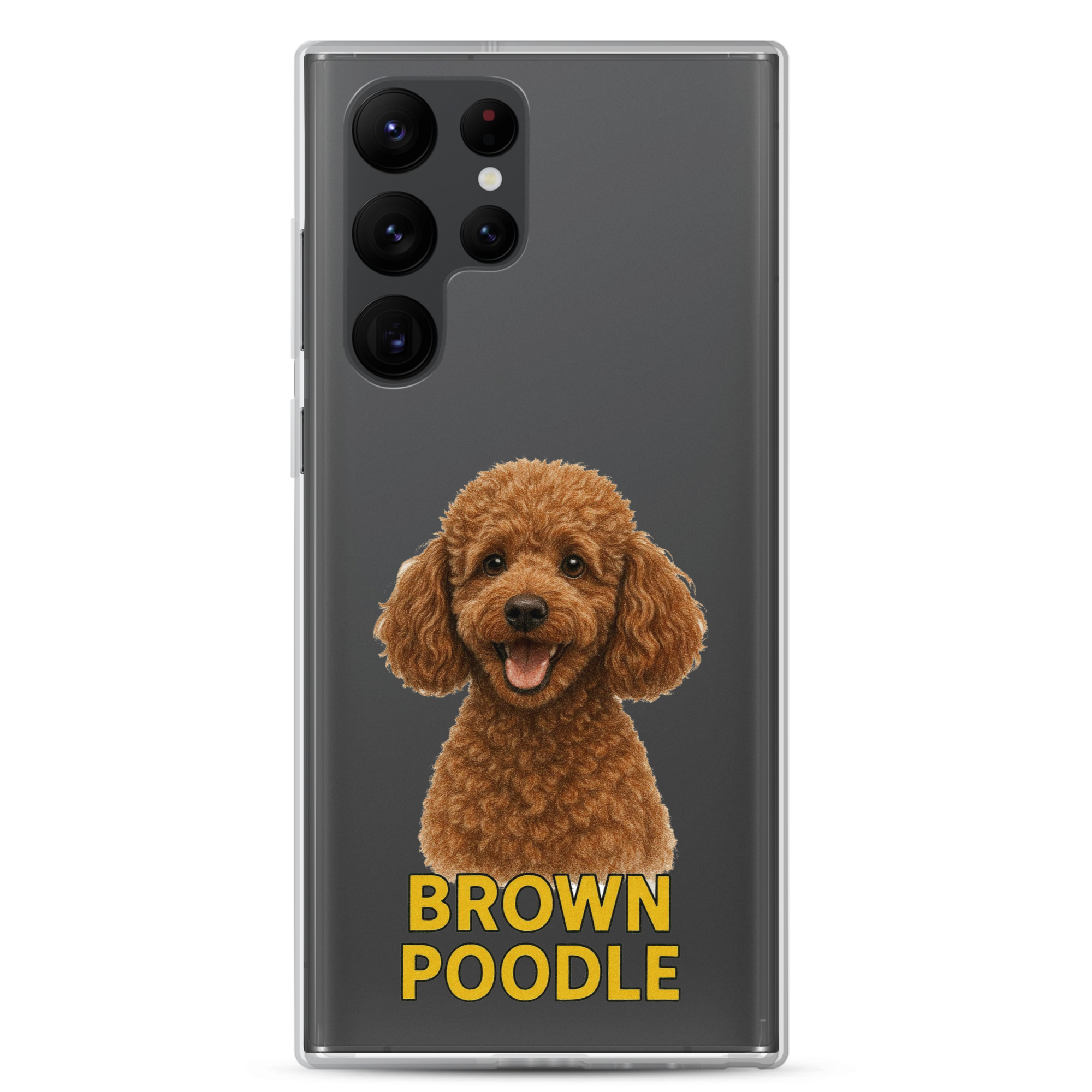 Brown Poodle Clear Case for Samsung