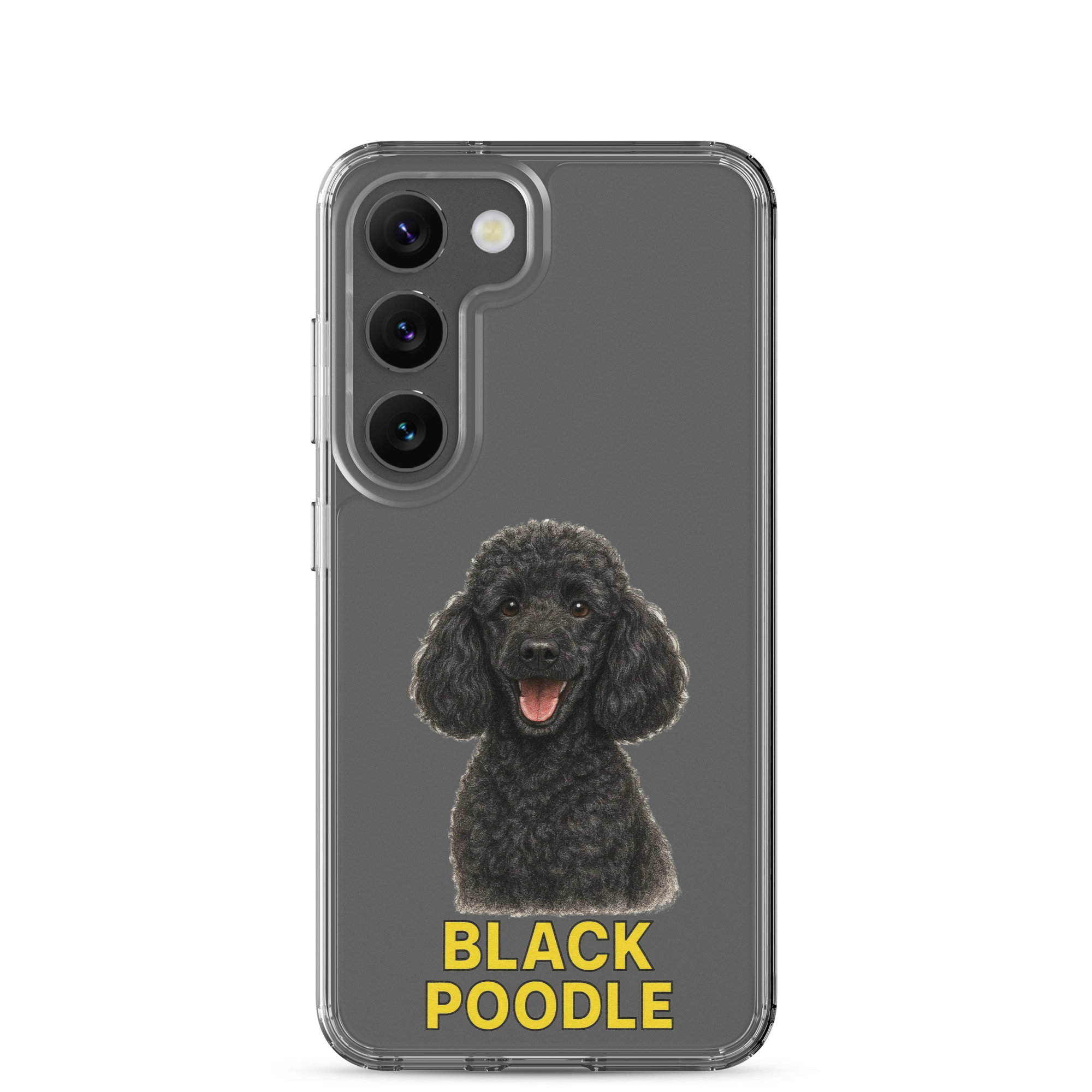 Black Poodle Clear Case for Samsung