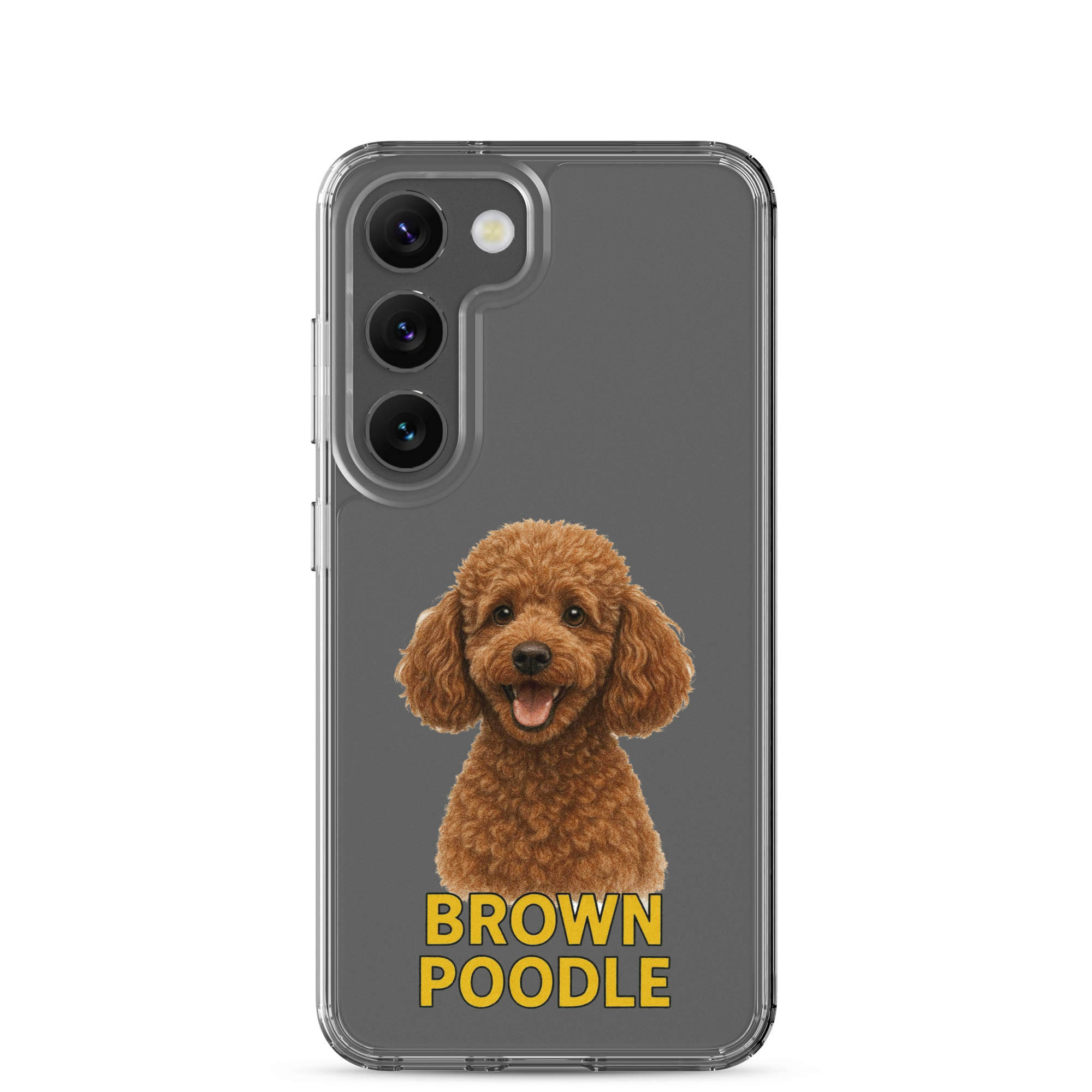 Brown Poodle Clear Case for Samsung