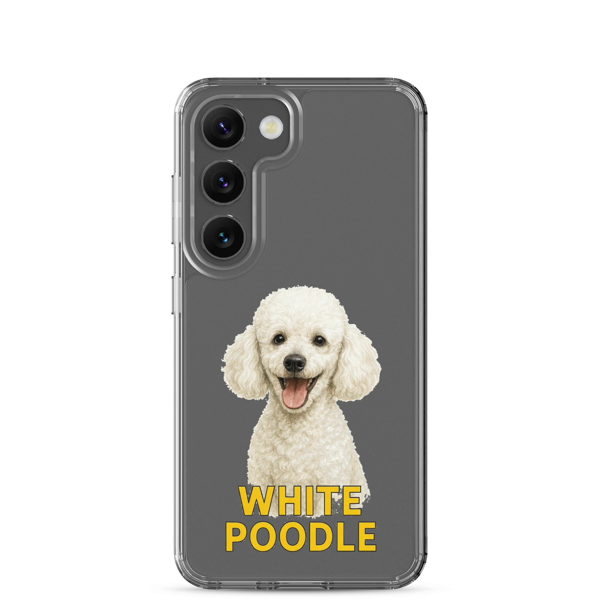 White Poodle Clear Case for Samsung