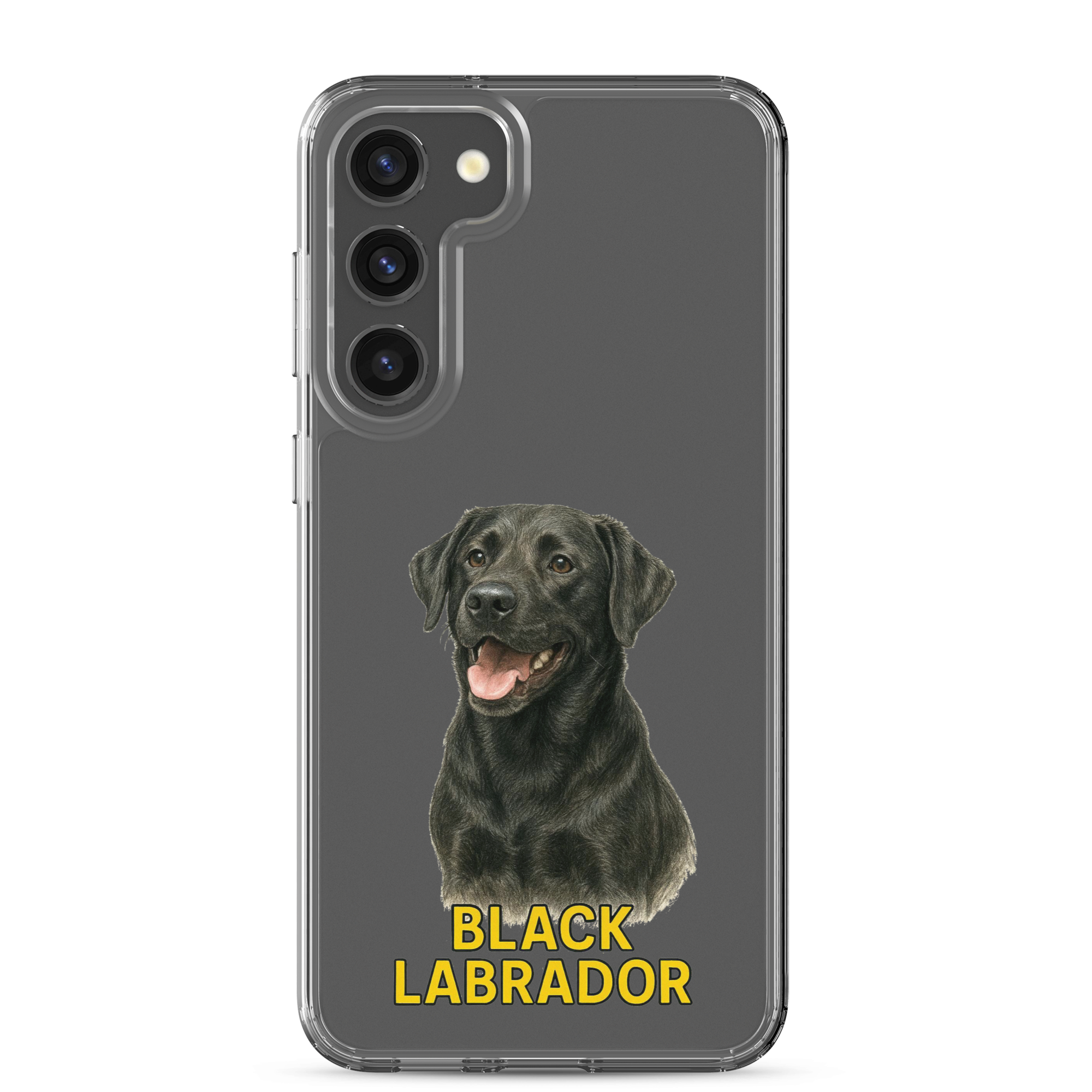 Black Labrador Clear Case for Samsung