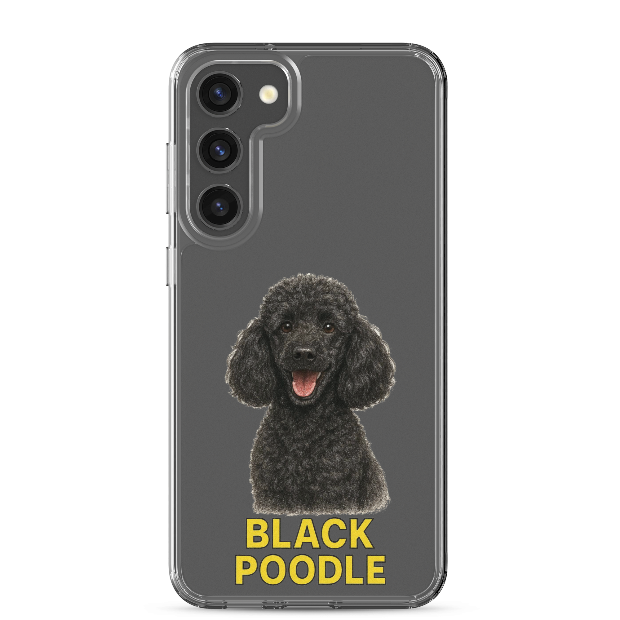 Black Poodle Clear Case for Samsung