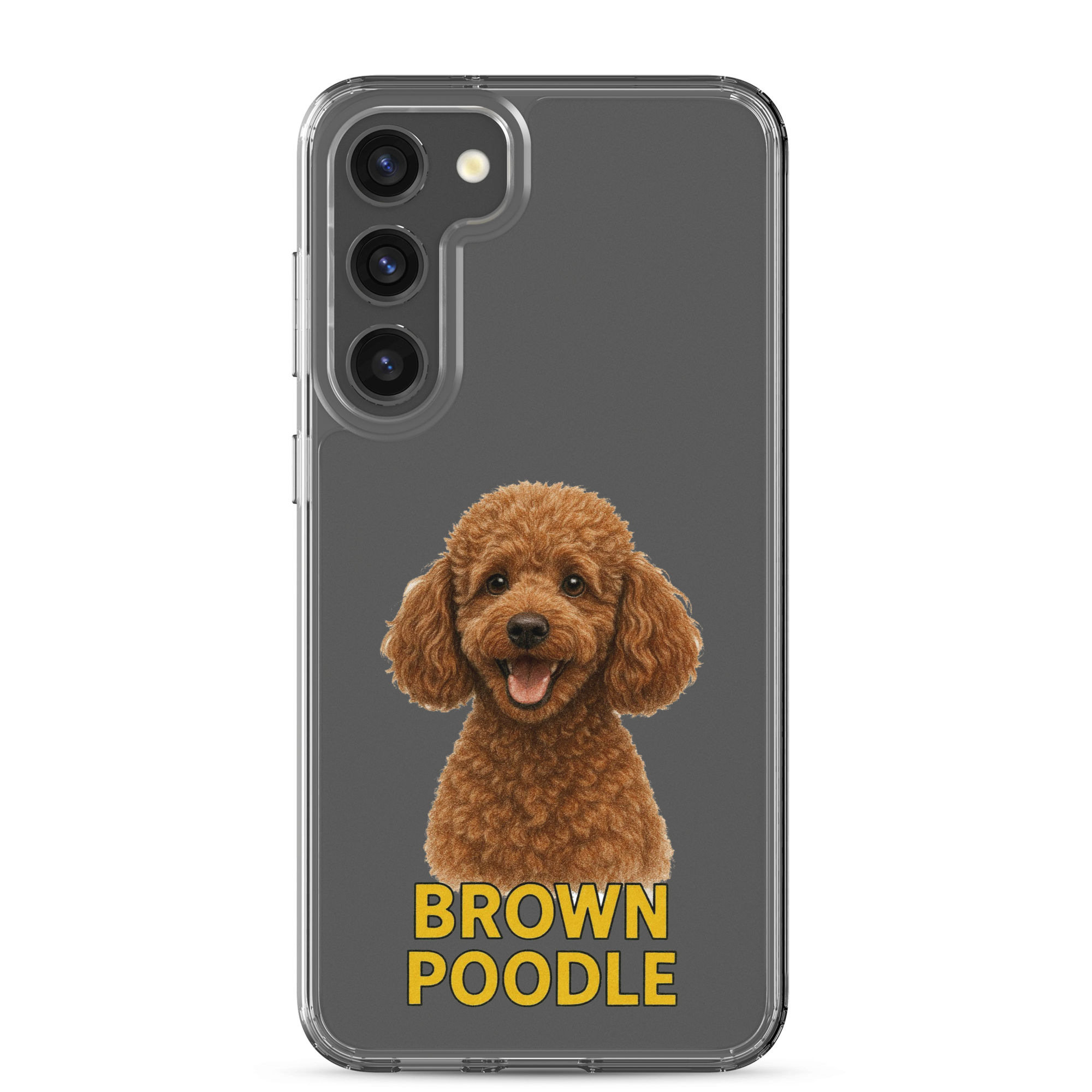 Brown Poodle Clear Case for Samsung