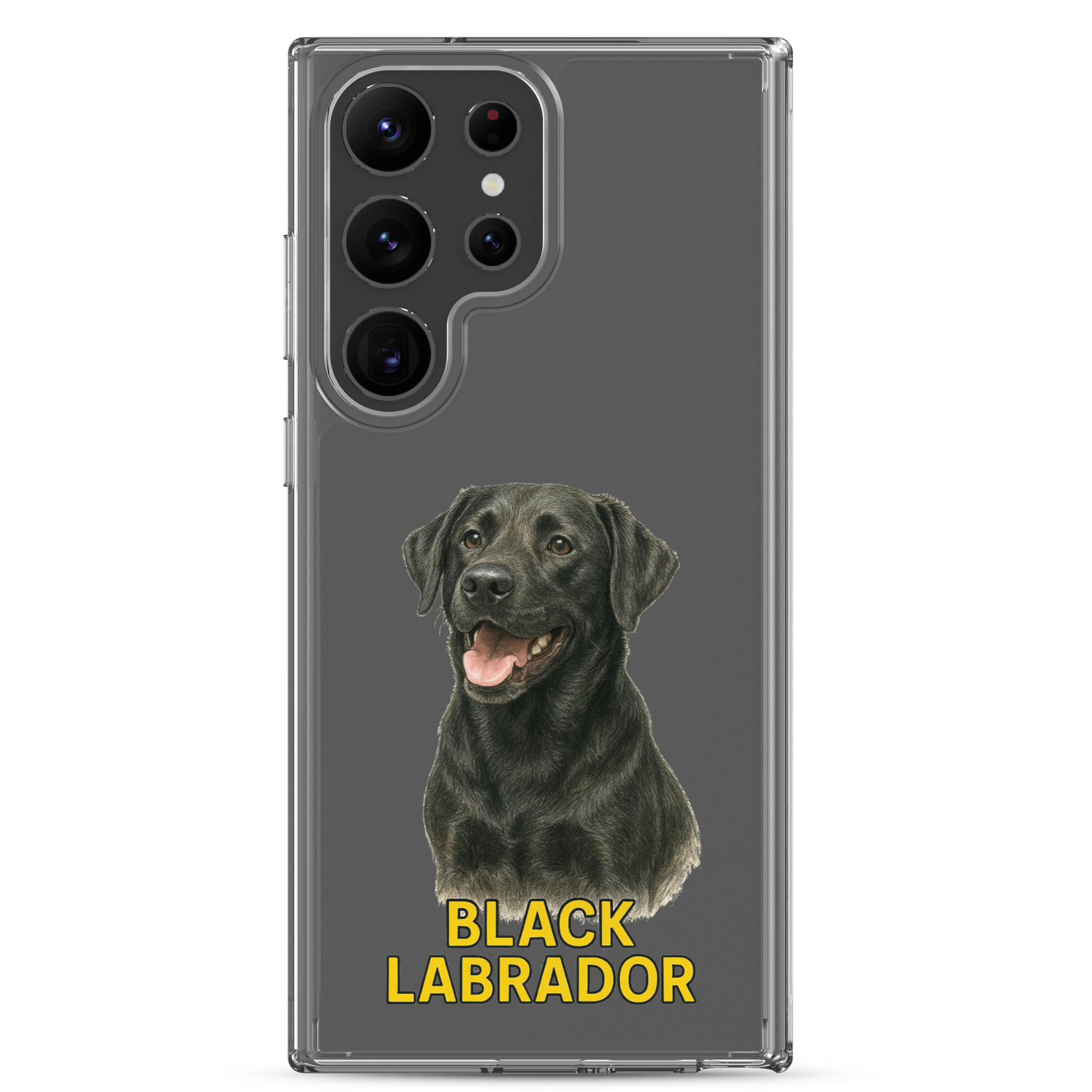 Black Labrador Clear Case for Samsung