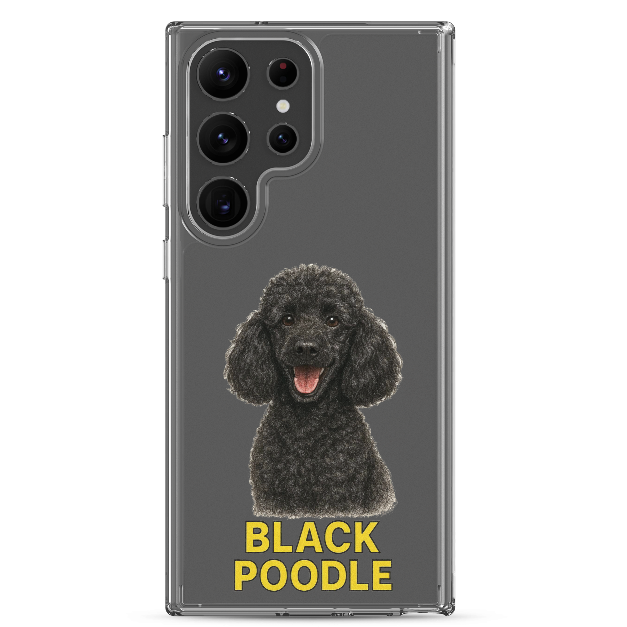 Black Poodle Clear Case for Samsung