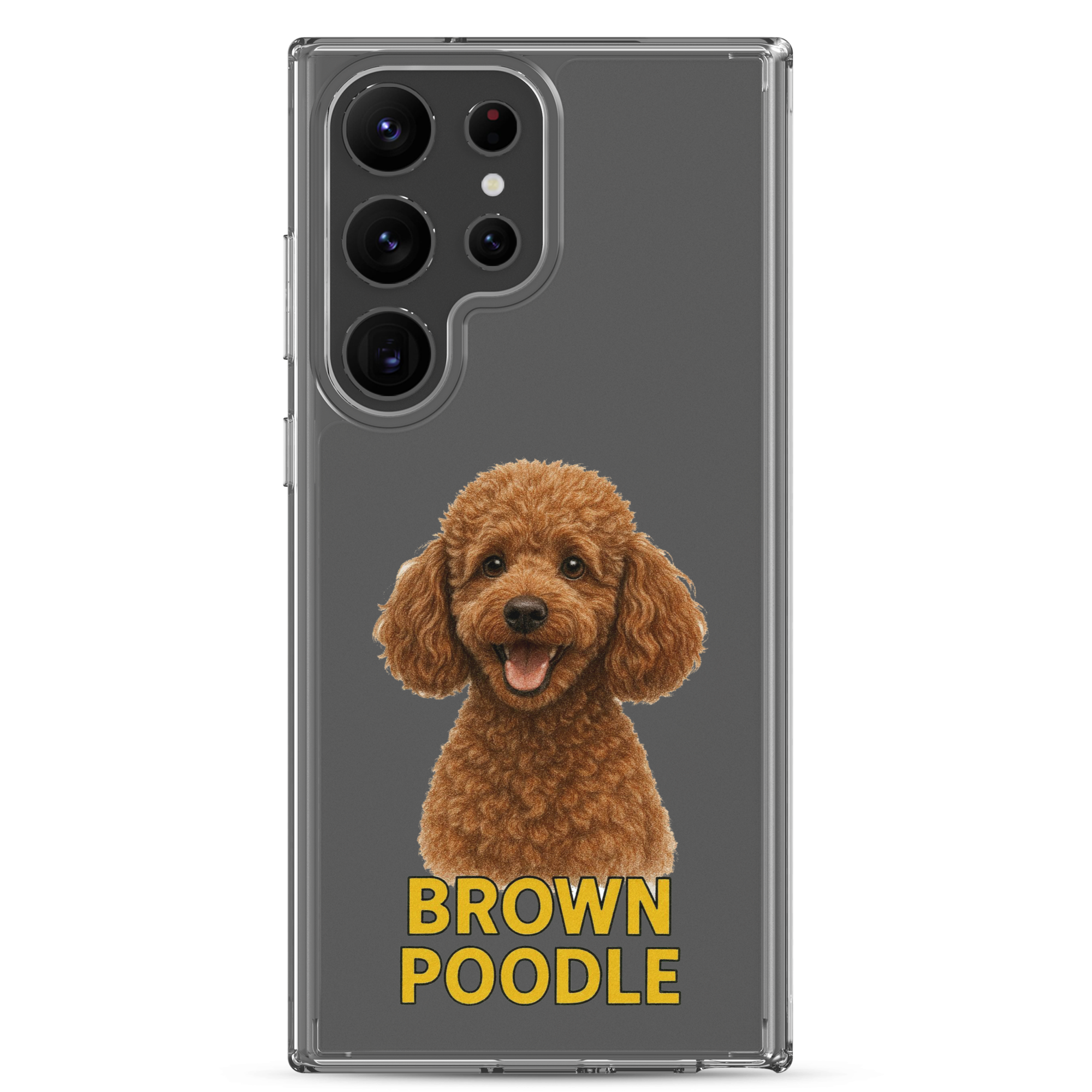 Brown Poodle Clear Case for Samsung