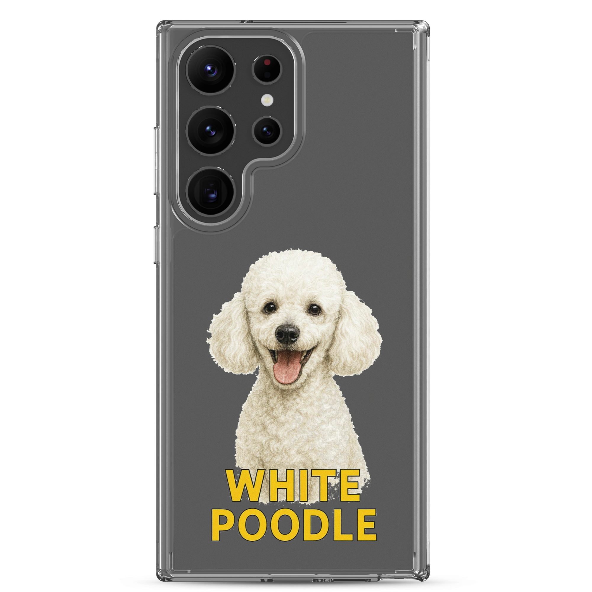 White Poodle Clear Case for Samsung