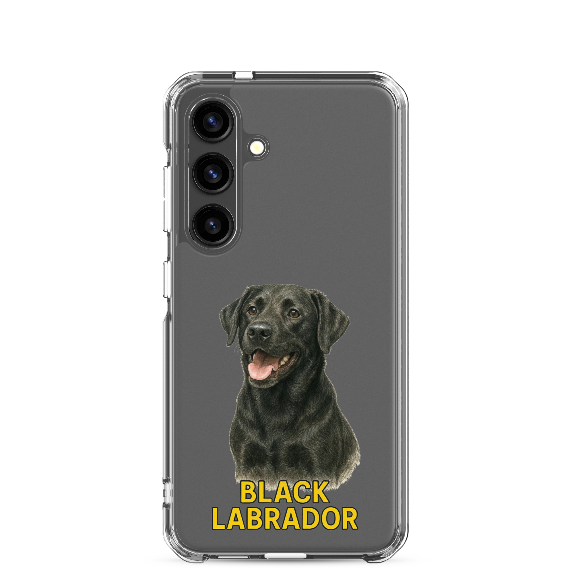 Black Labrador Clear Case for Samsung