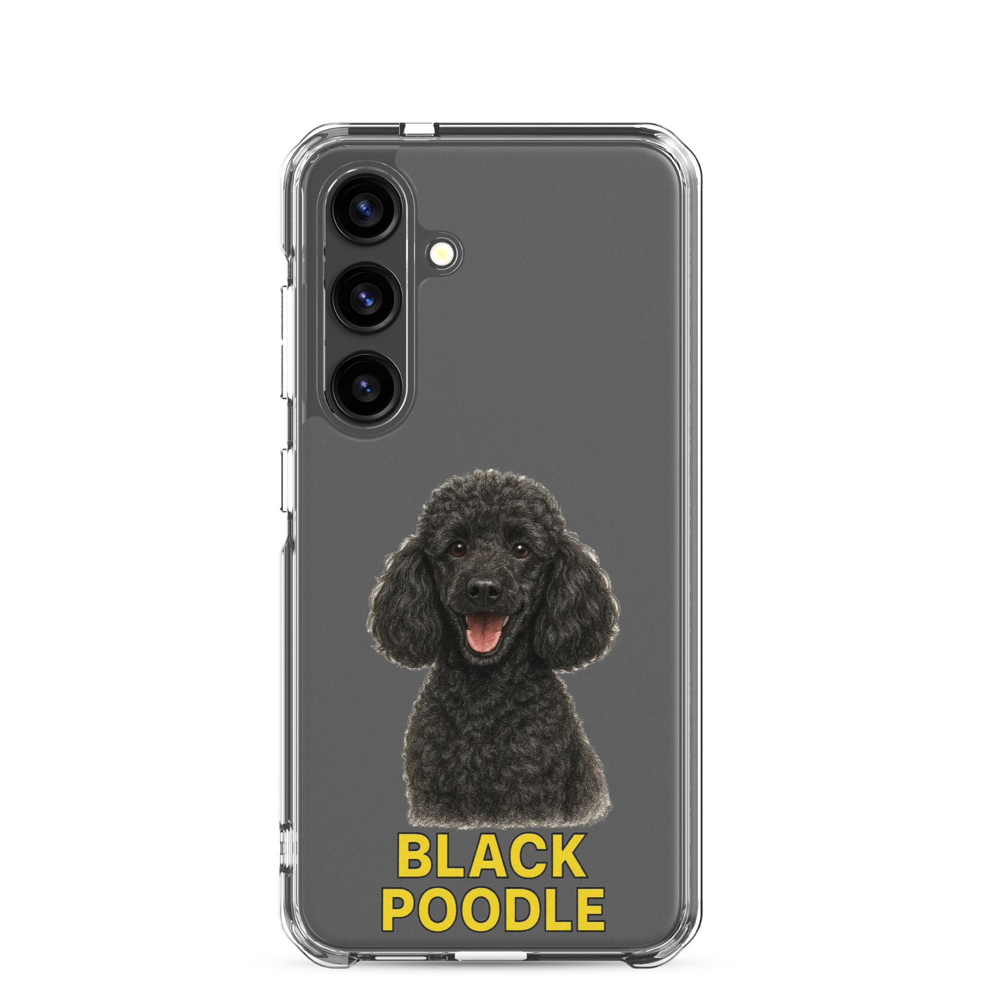Black Poodle Clear Case for Samsung