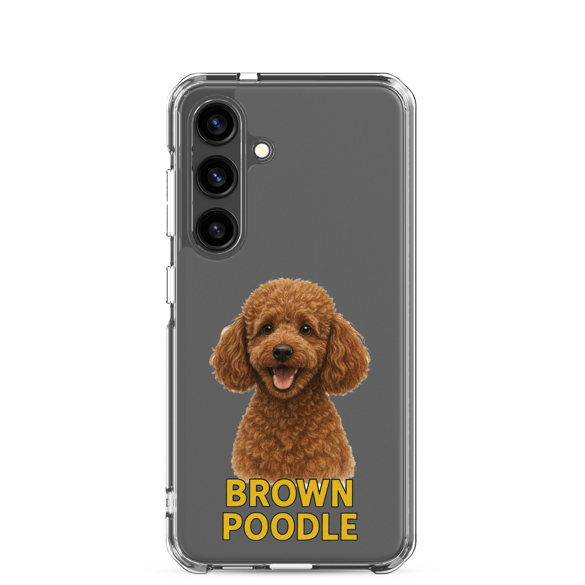 Brown Poodle Clear Case for Samsung