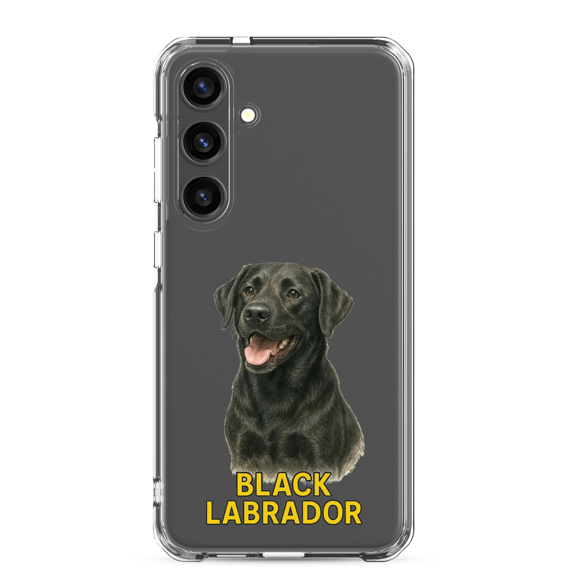 Black Labrador Clear Case for Samsung