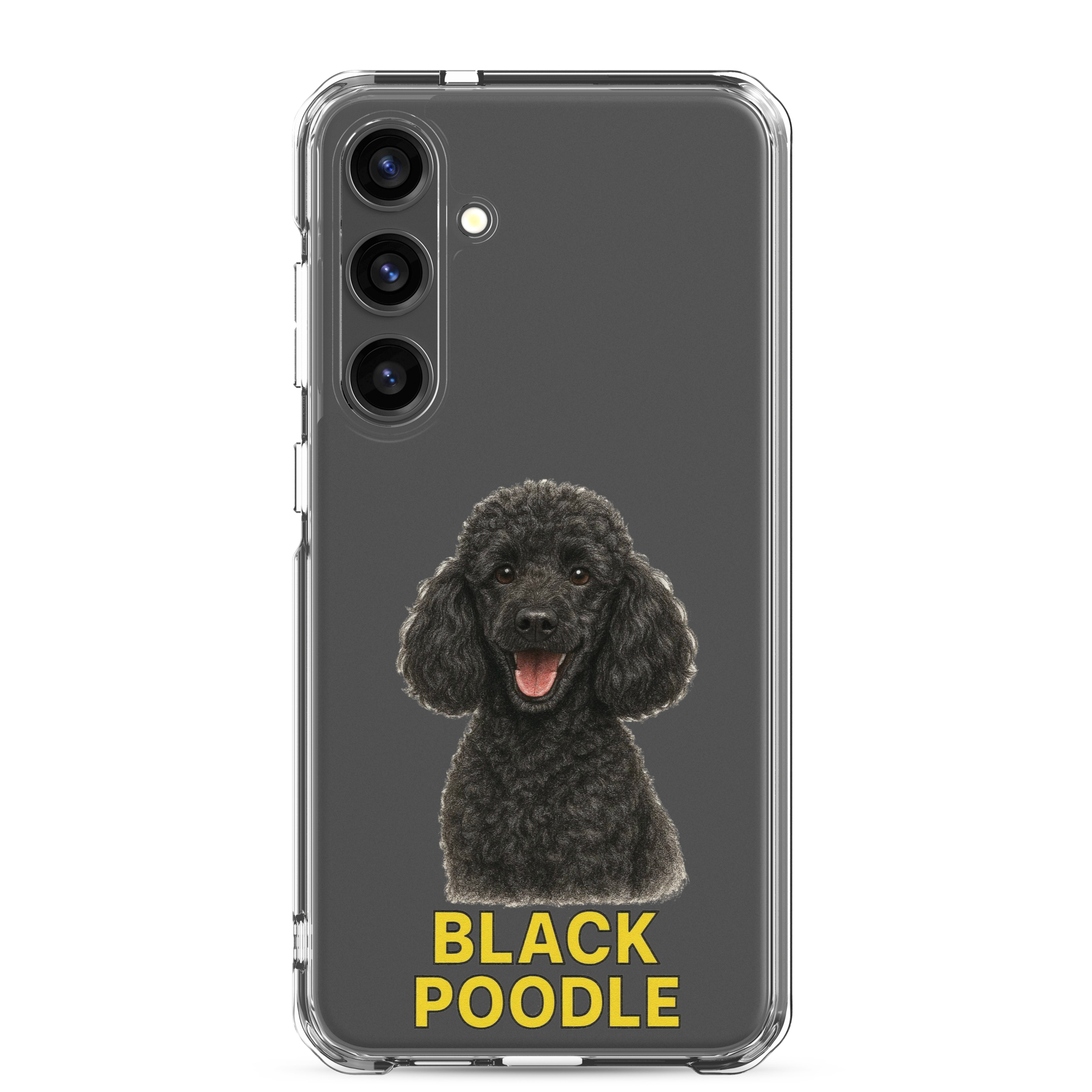 Black Poodle Clear Case for Samsung
