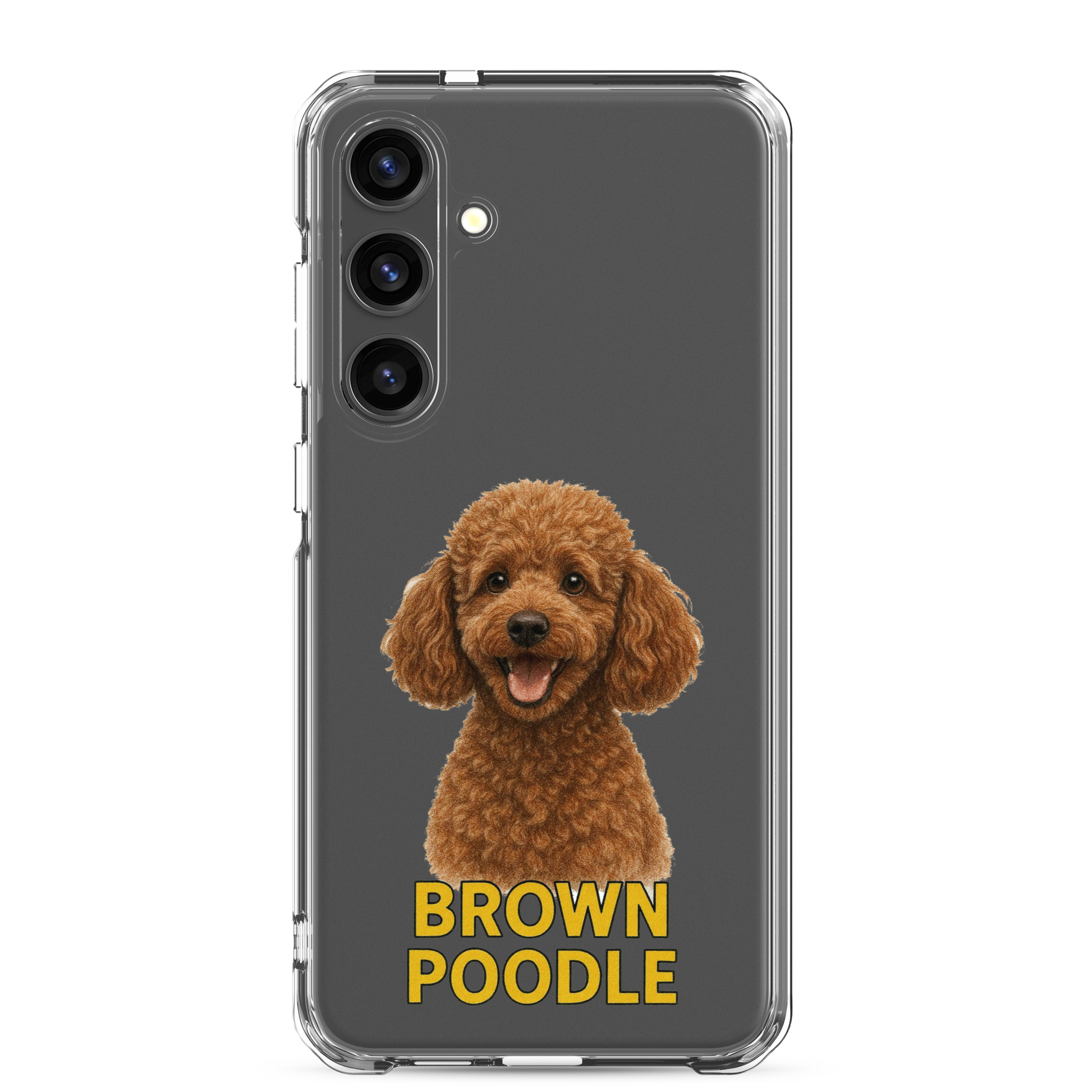 Brown Poodle Clear Case for Samsung