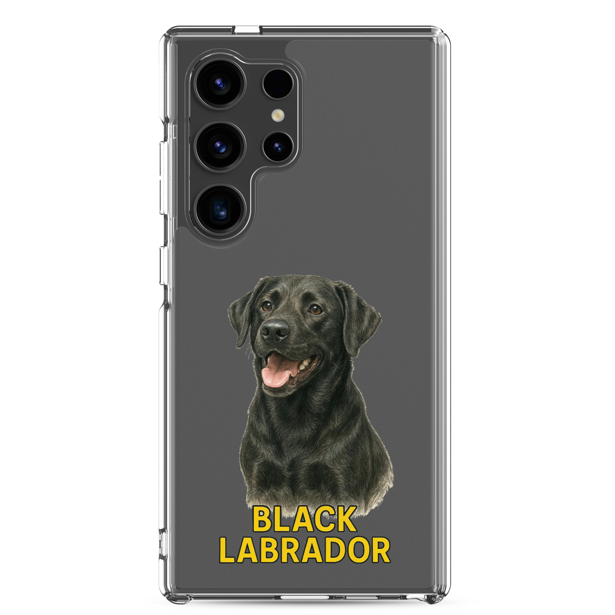 Black Labrador Clear Case for Samsung
