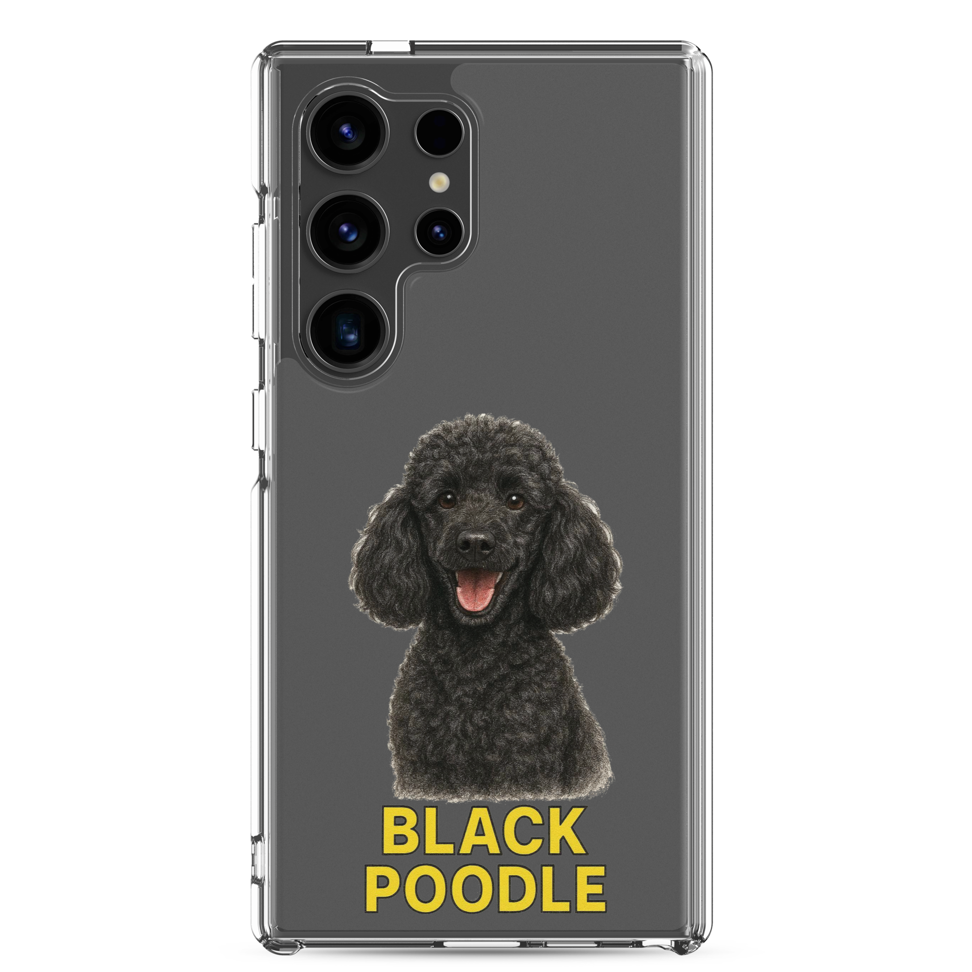 Black Poodle Clear Case for Samsung