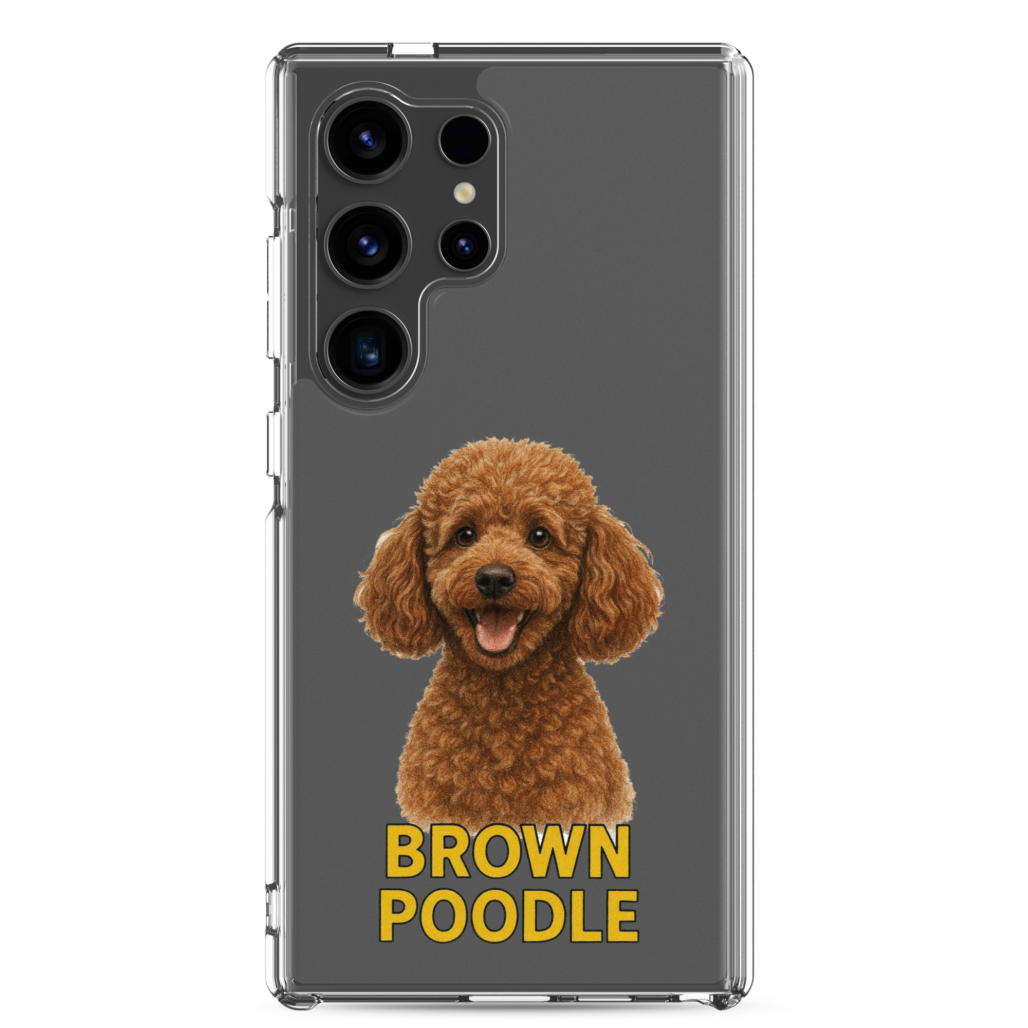 Brown Poodle Clear Case for Samsung