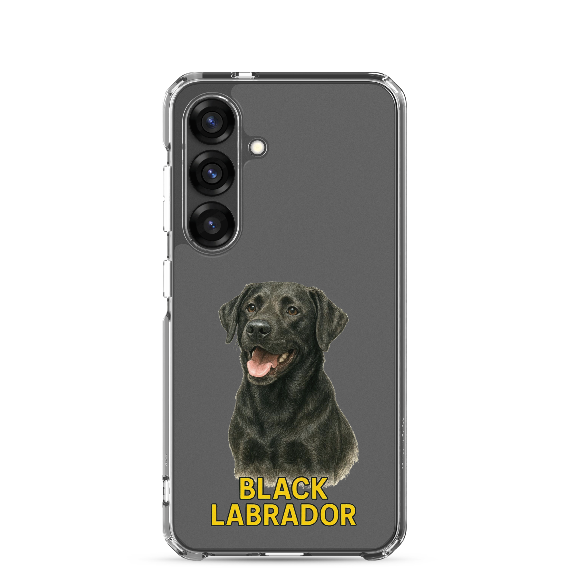 Black Labrador Clear Case for Samsung