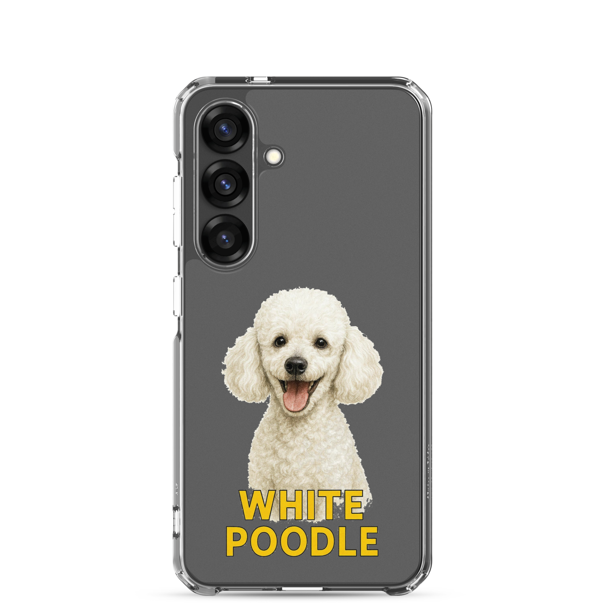 White Poodle Clear Case for Samsung