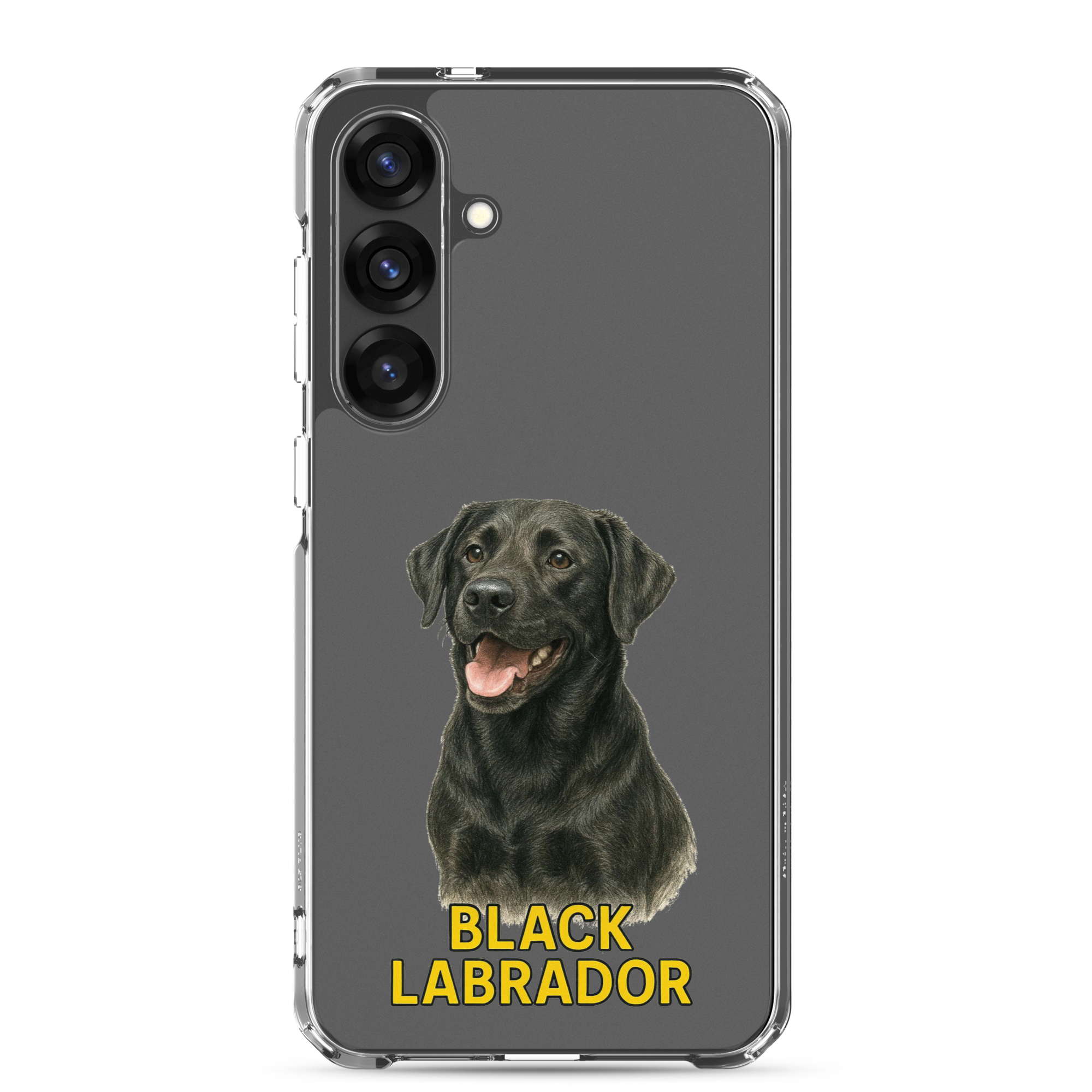 Black Labrador Clear Case for Samsung