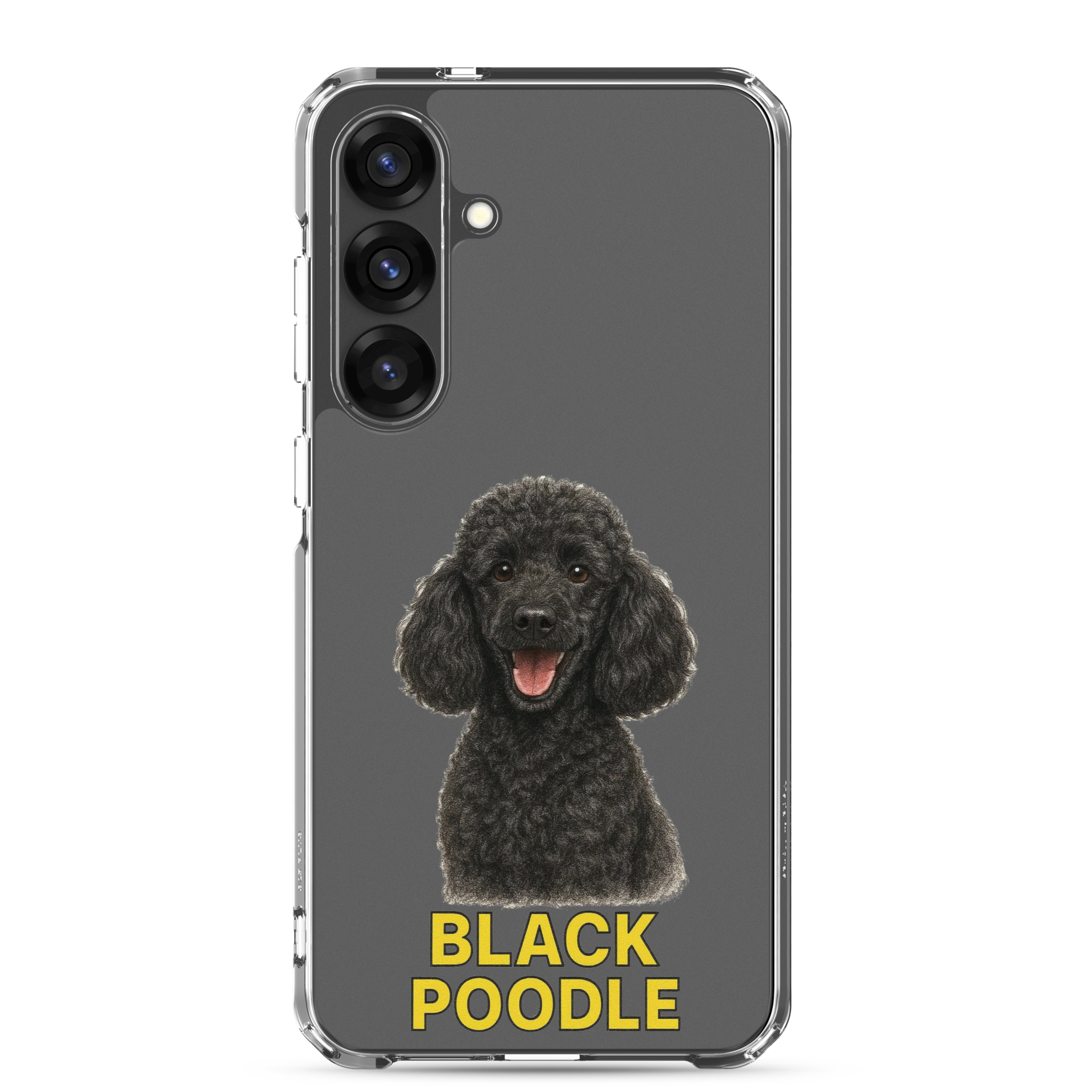 Black Poodle Clear Case for Samsung