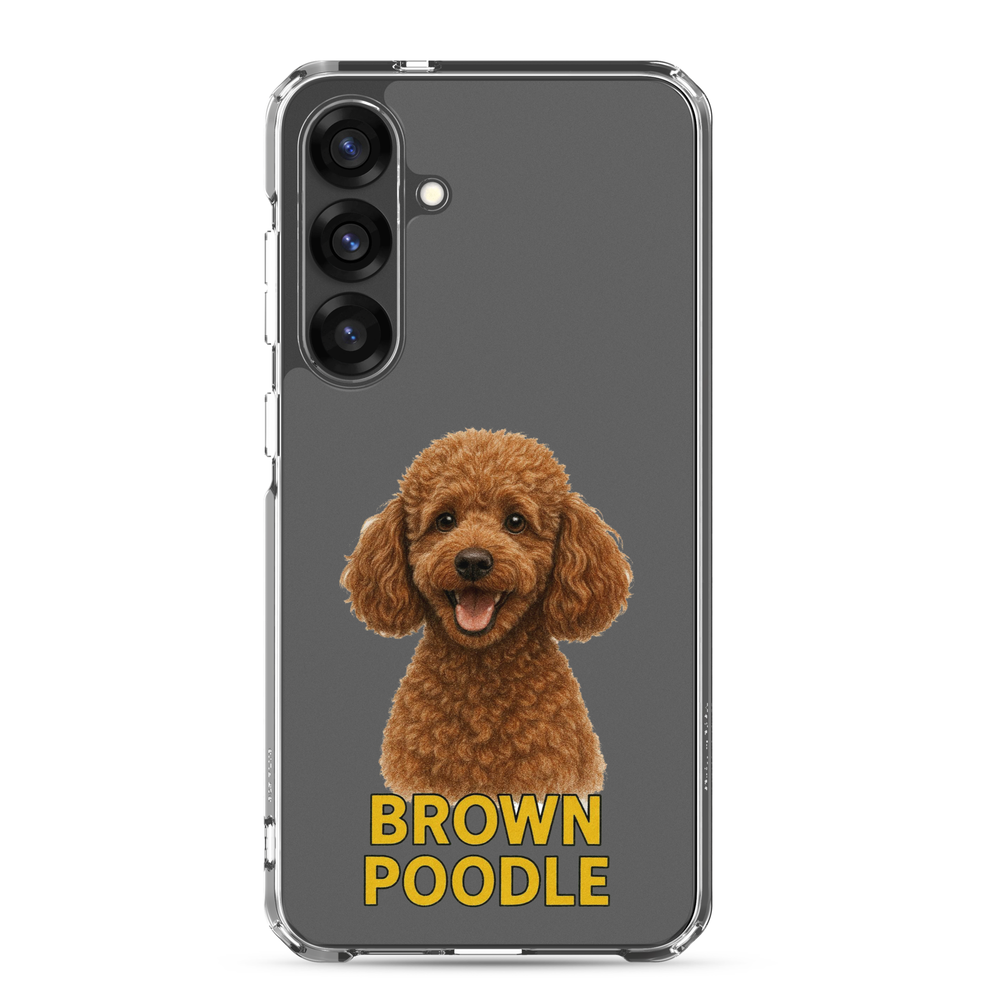 Brown Poodle Clear Case for Samsung