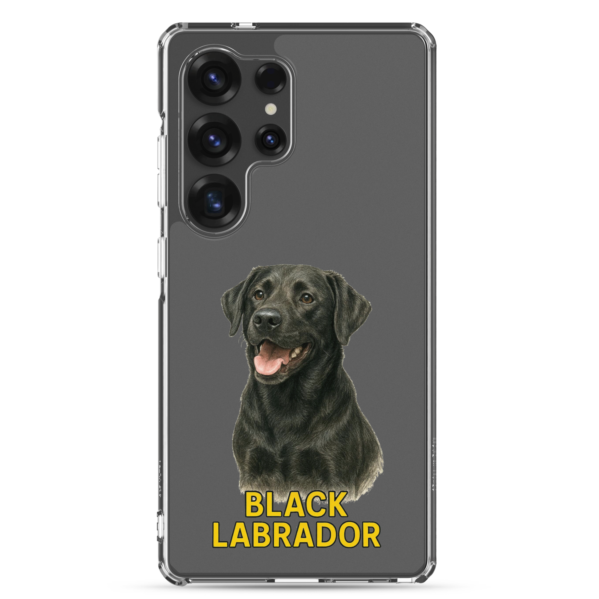 Black Labrador Clear Case for Samsung