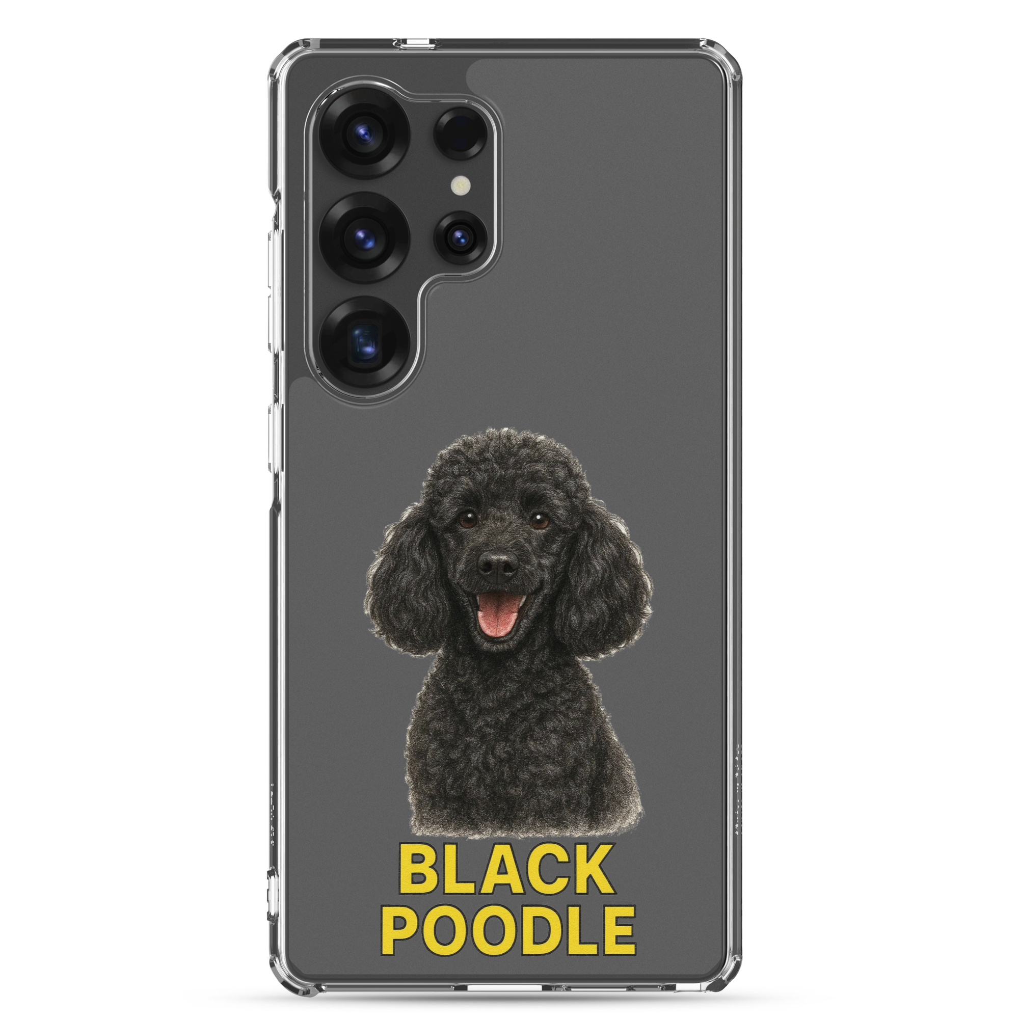 Black Poodle Clear Case for Samsung