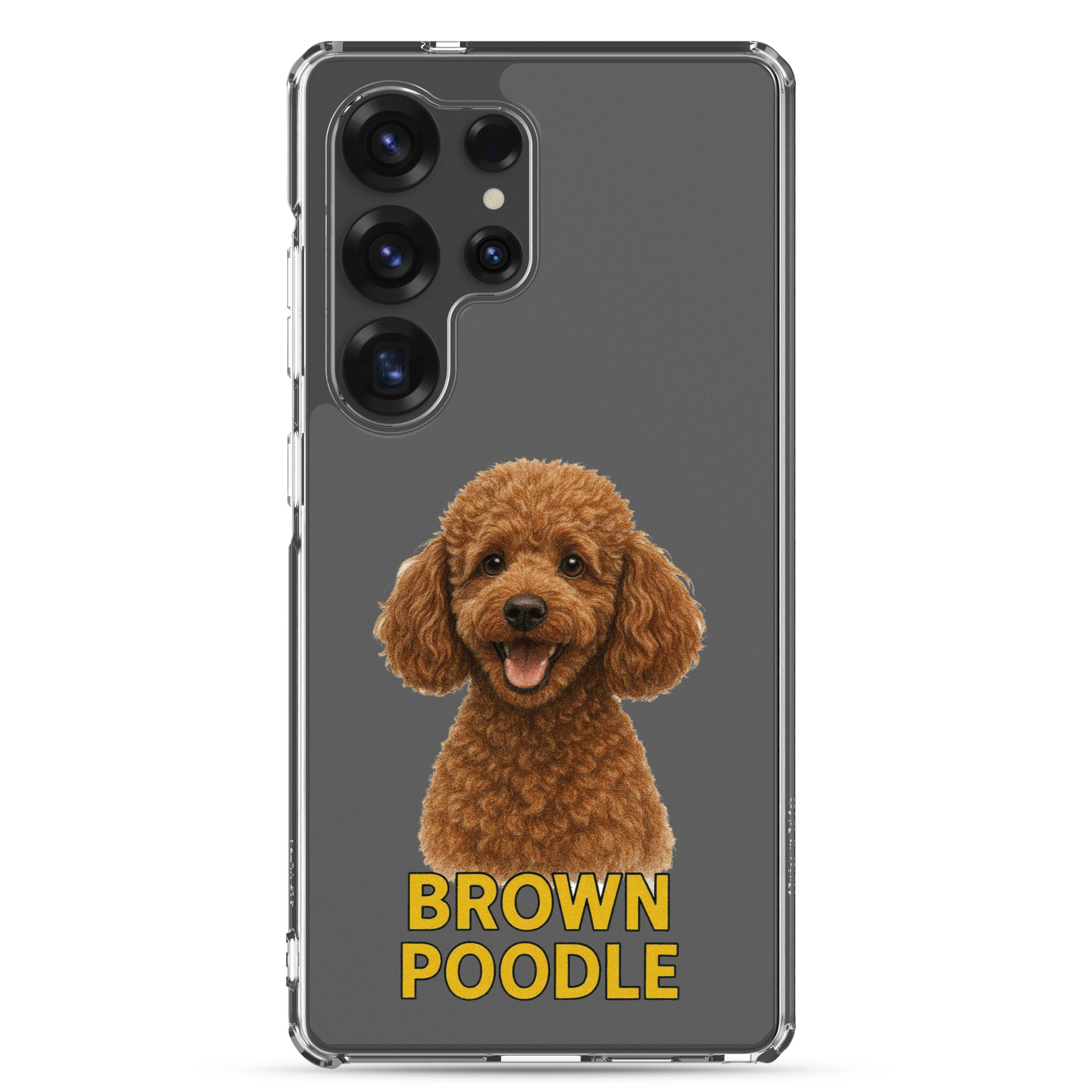 Brown Poodle Clear Case for Samsung
