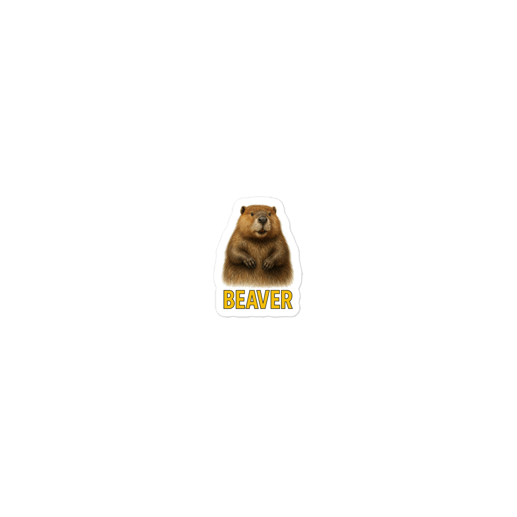 Beaver Die-cut sticker