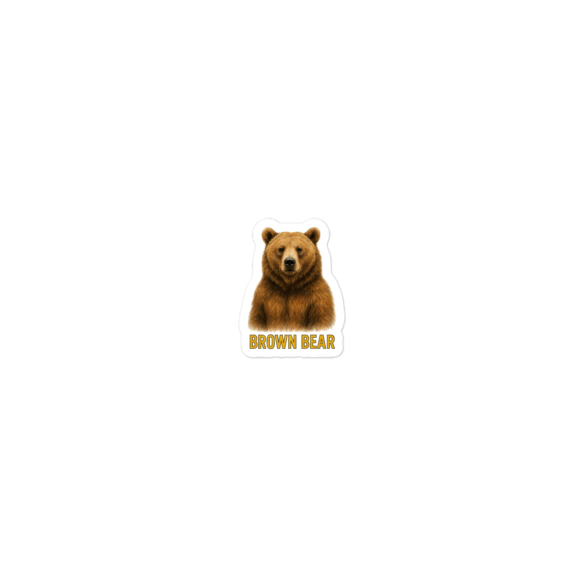 Brown Bear Die-cut sticker