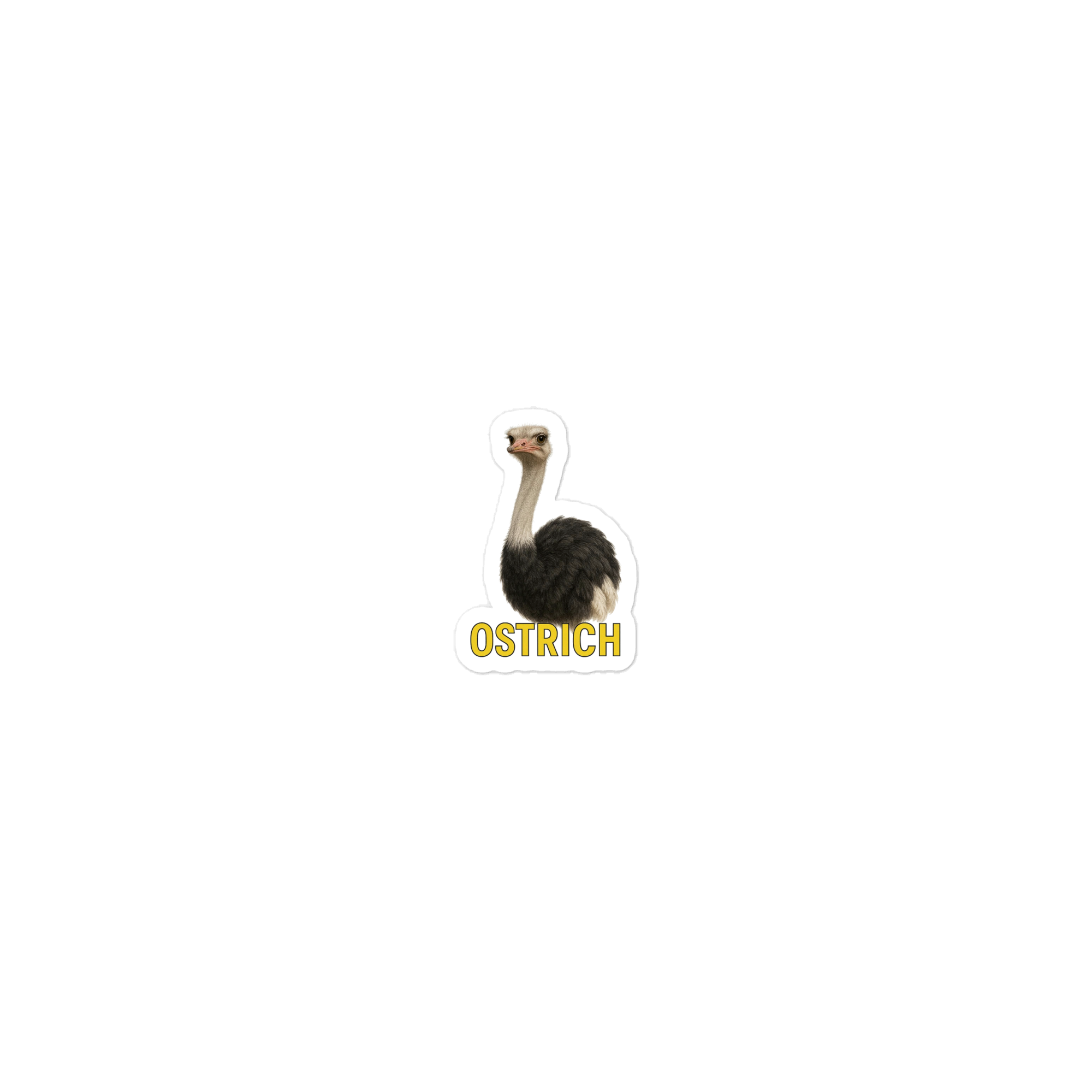 Ostrich Die-cut sticker