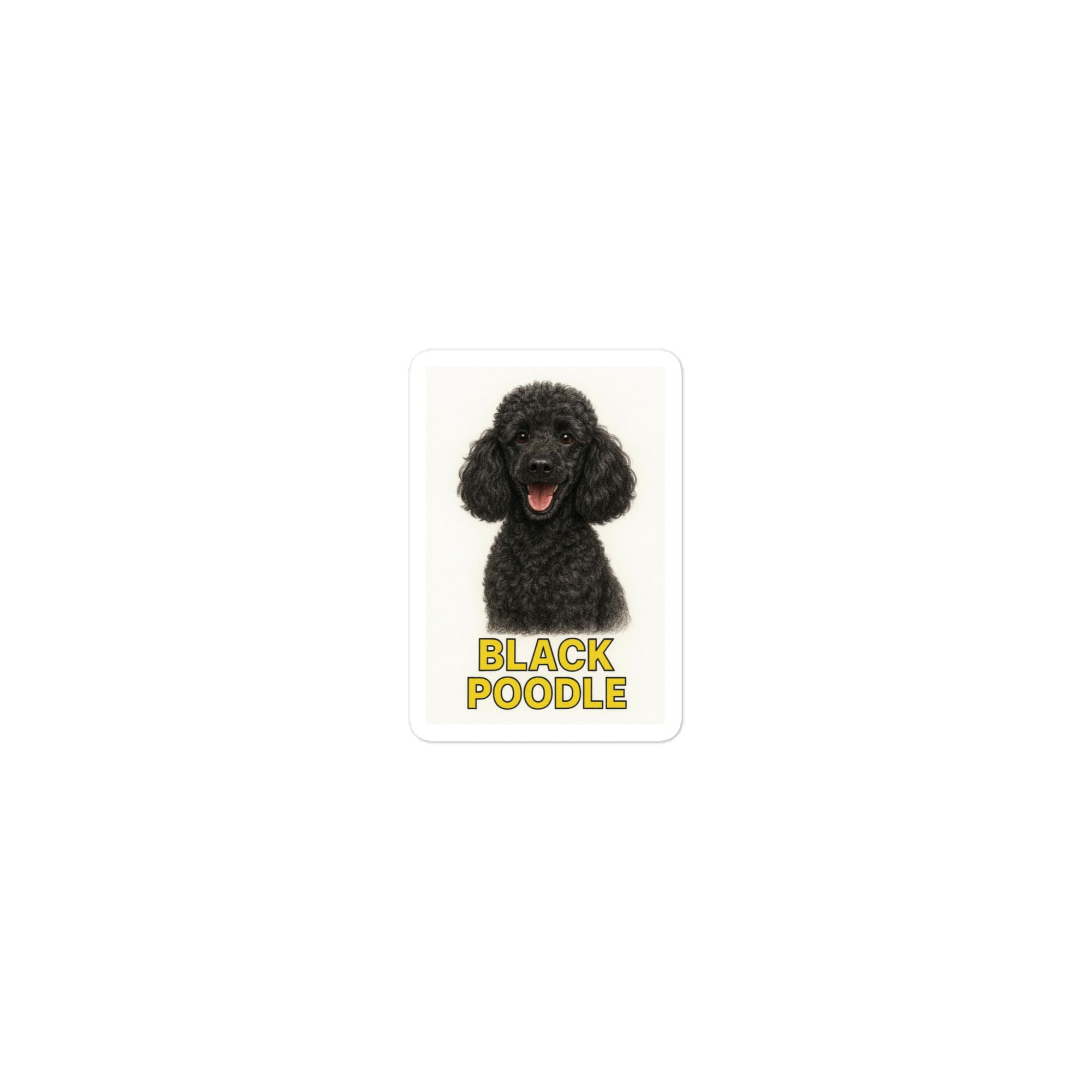 Black Poodle Die-cut sticker