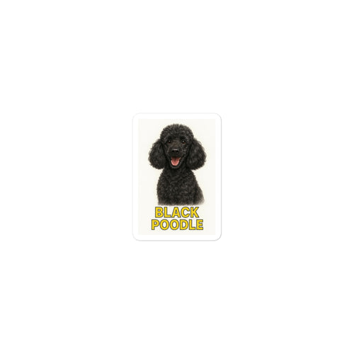 Black Poodle Die-cut sticker