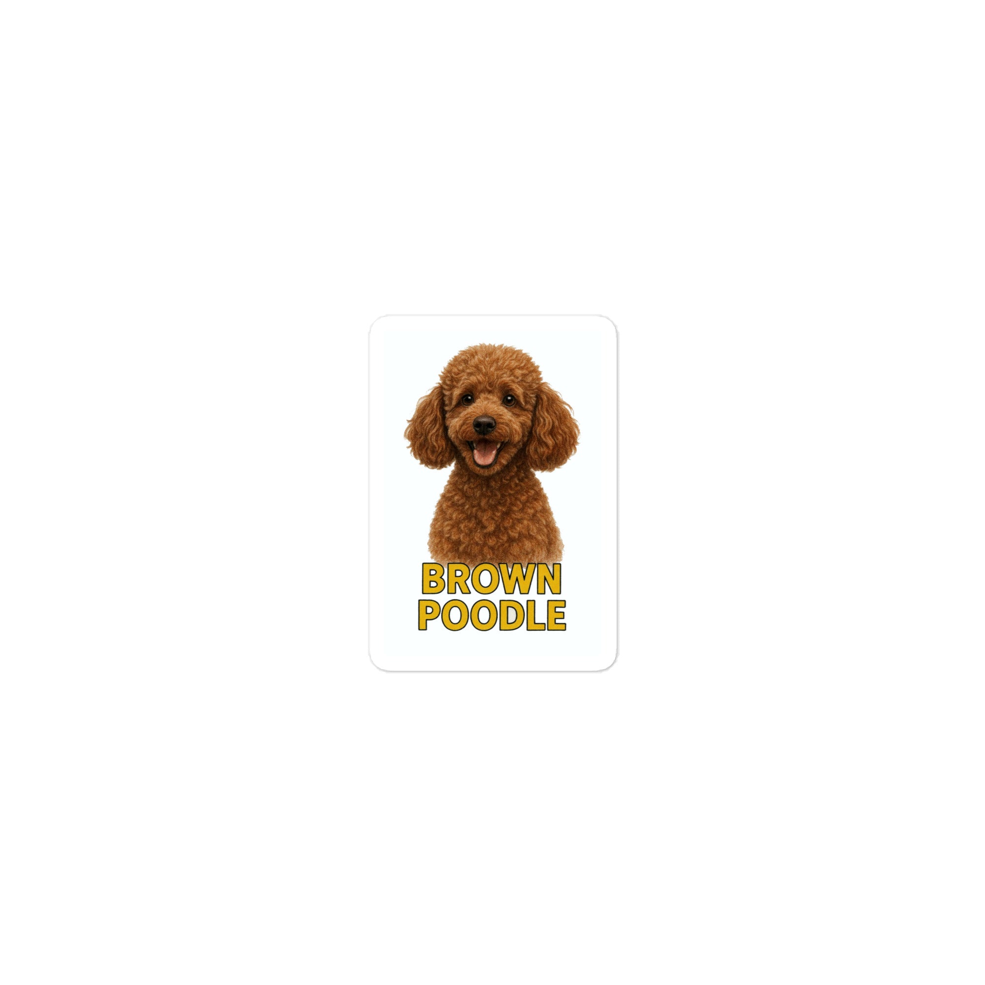 Brown Poodle Die-cut sticker