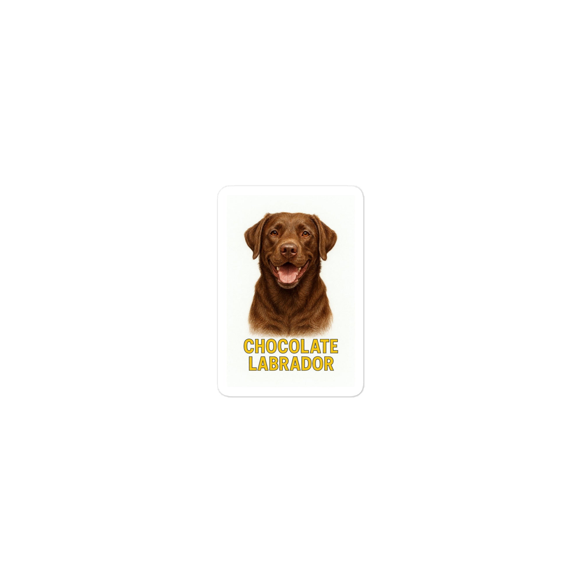 Chocolate Labrador Die-cut sticker