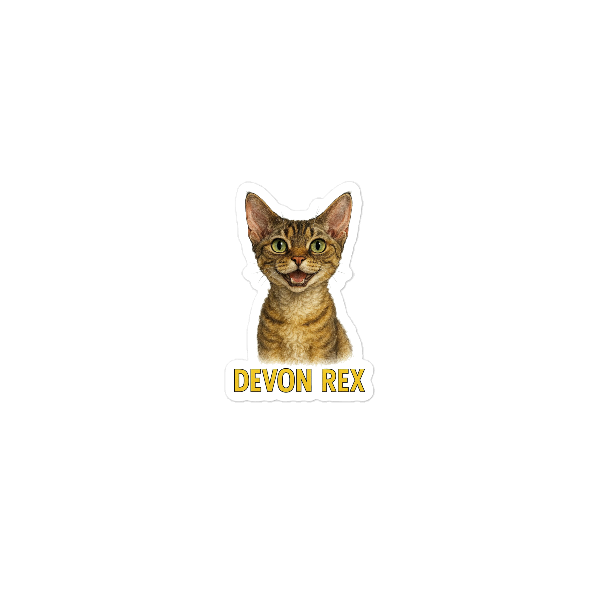 Devon Rex Cat Sticker