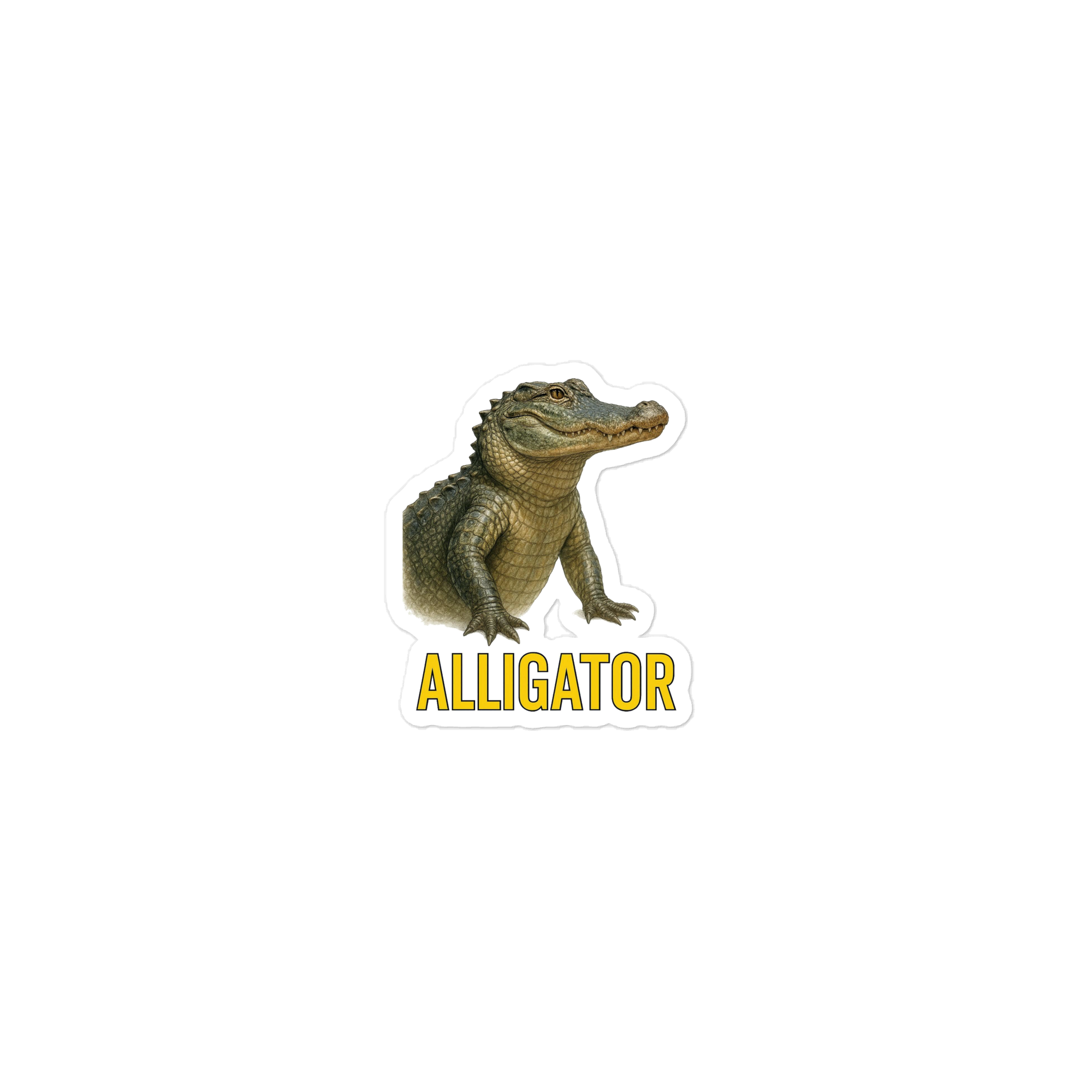 Alligator Die-cut sticker