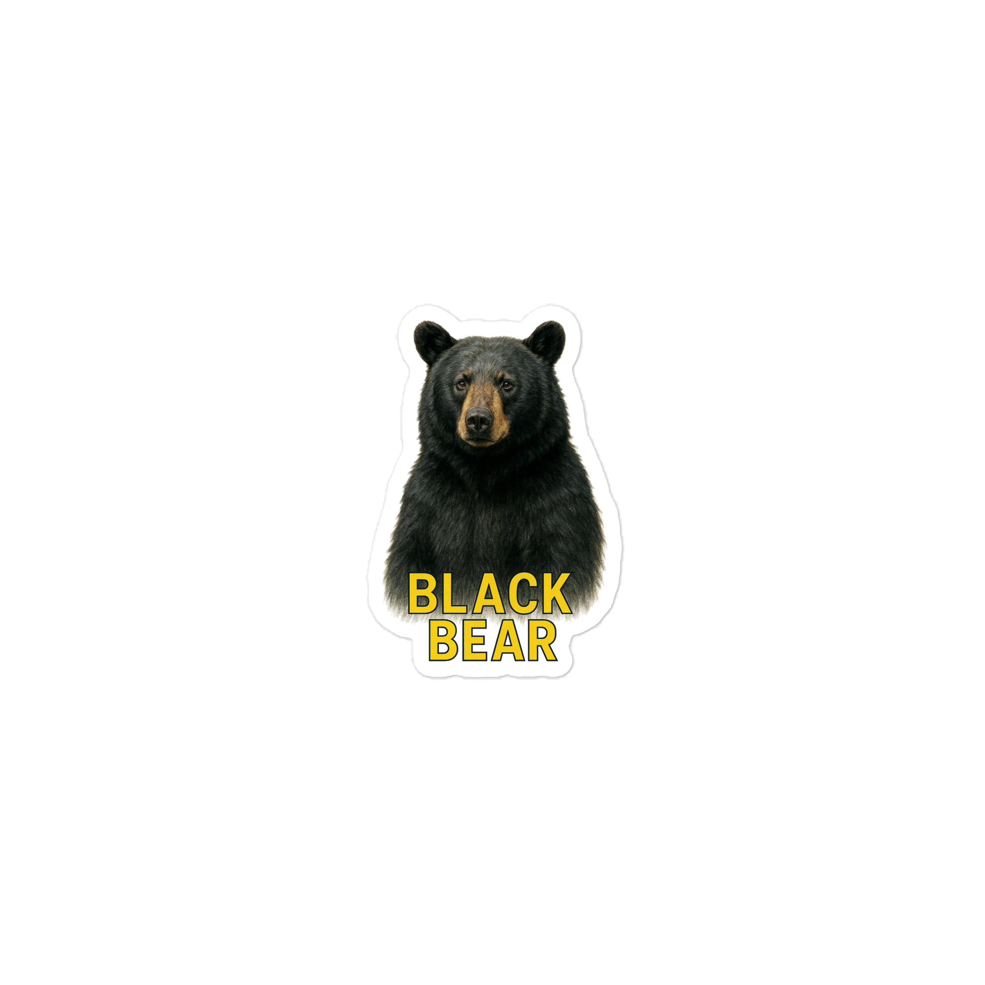 Black Bear Die-cut sticker