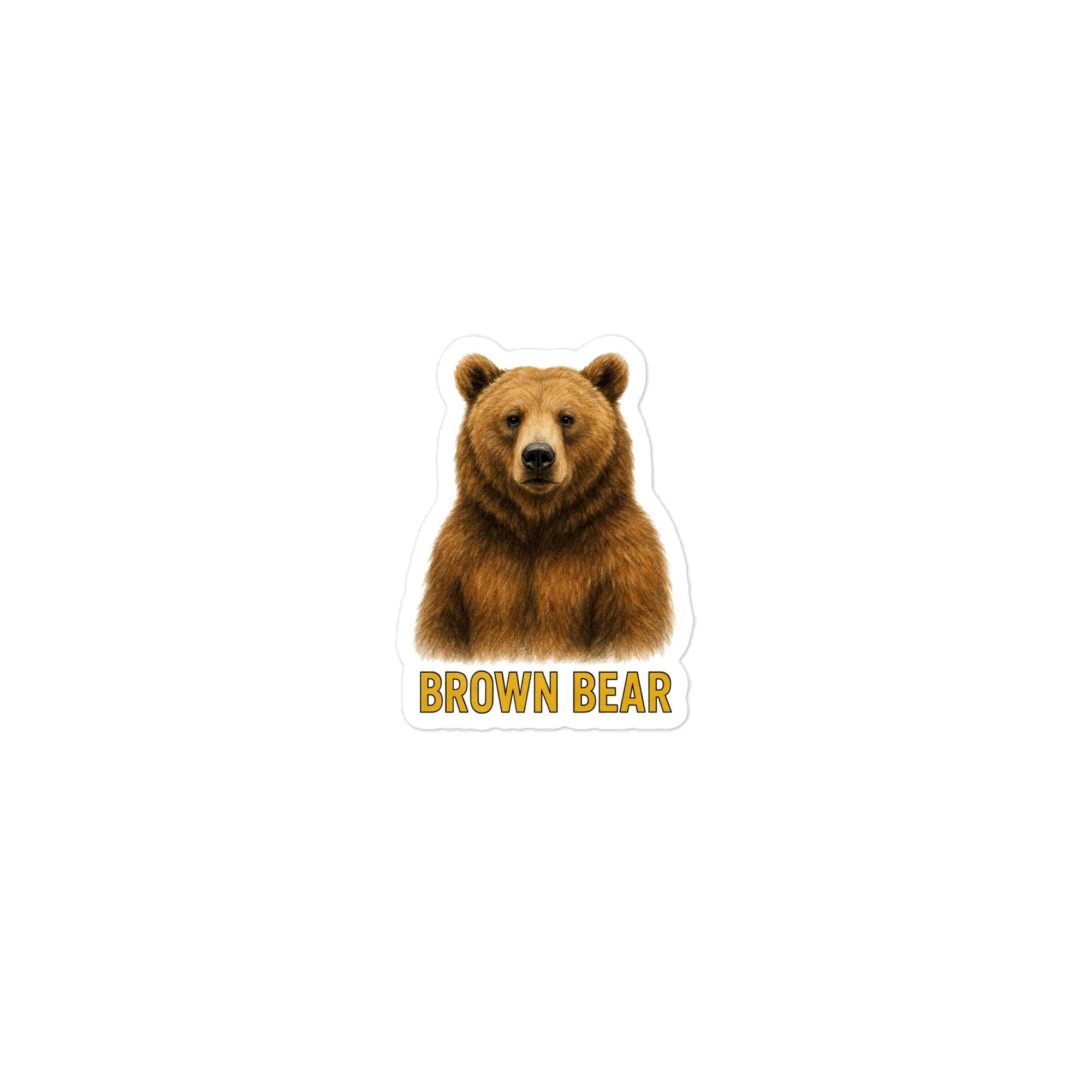 Brown Bear Die-cut sticker