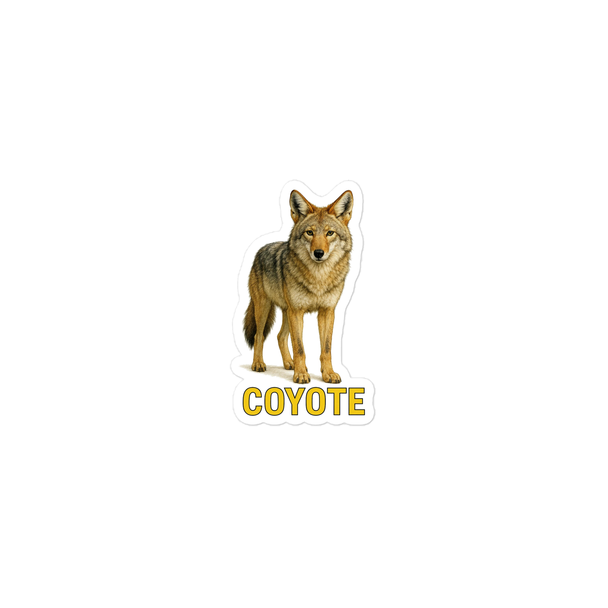 Coyote Die-cut sticker