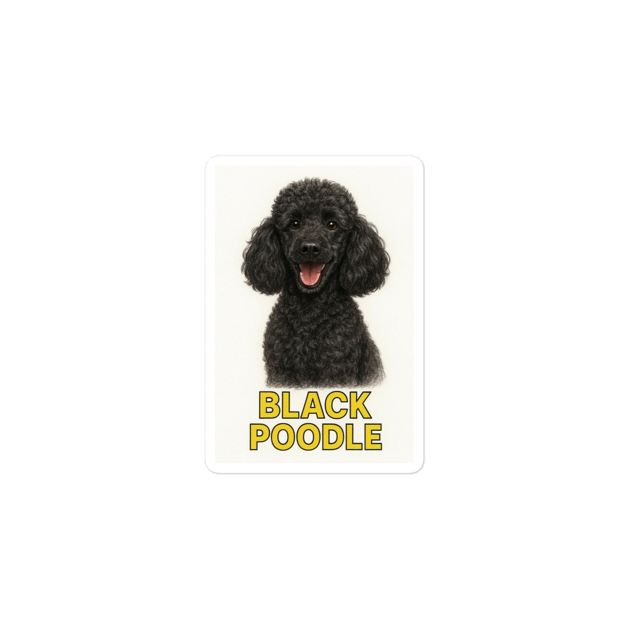 Black Poodle Die-cut sticker