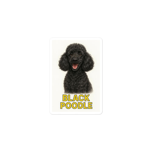 Black Poodle Die-cut sticker